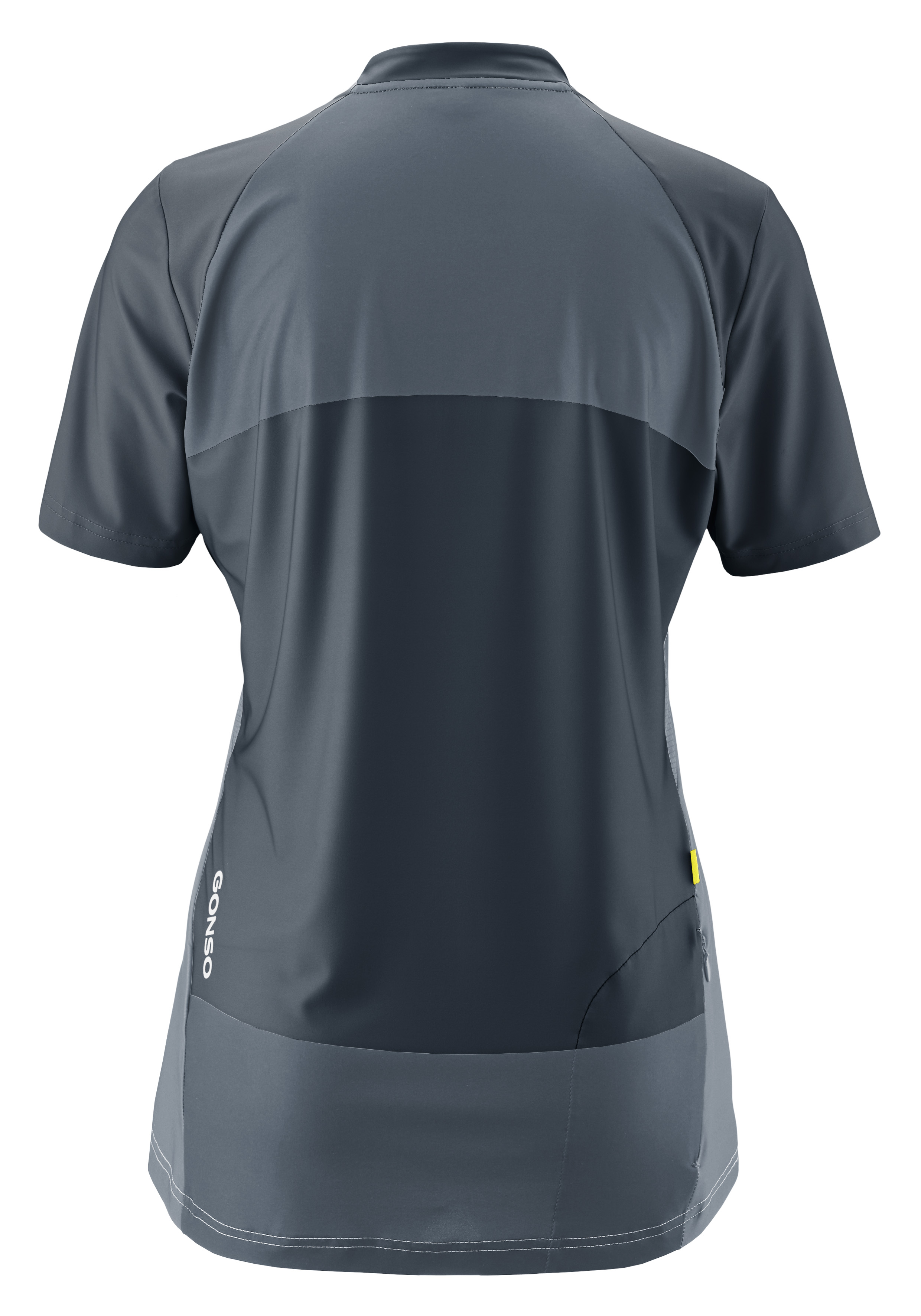 Kurzarm-Radtrikot, Sport-T-Shirt, Zweifarbiges Design, Piqué-ähnlich? (unspezifisch), Grau-Blau Farbtöne