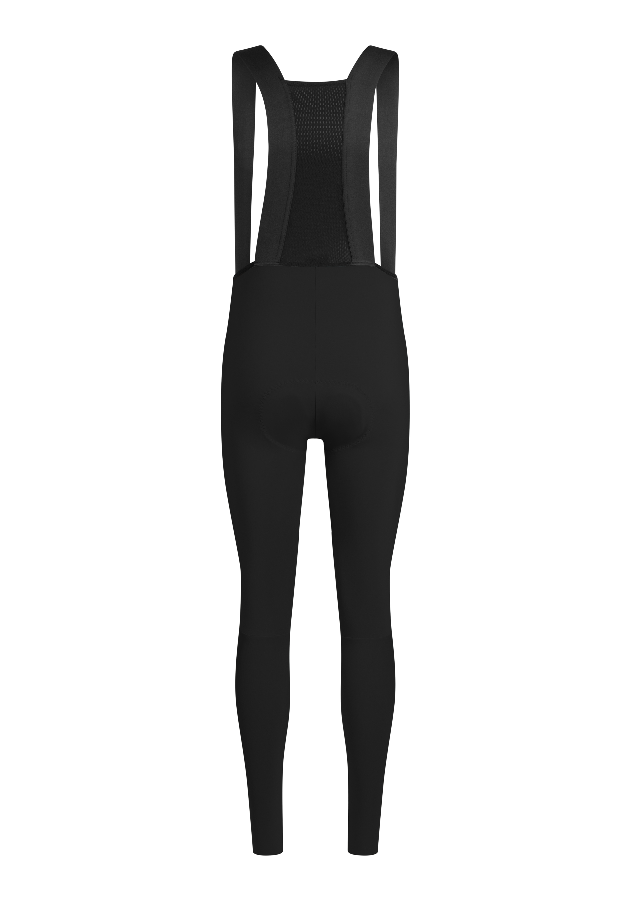 Radhose mit Trägern, Lange Radhose, Schwarz, Netzträger, Sitzpolster