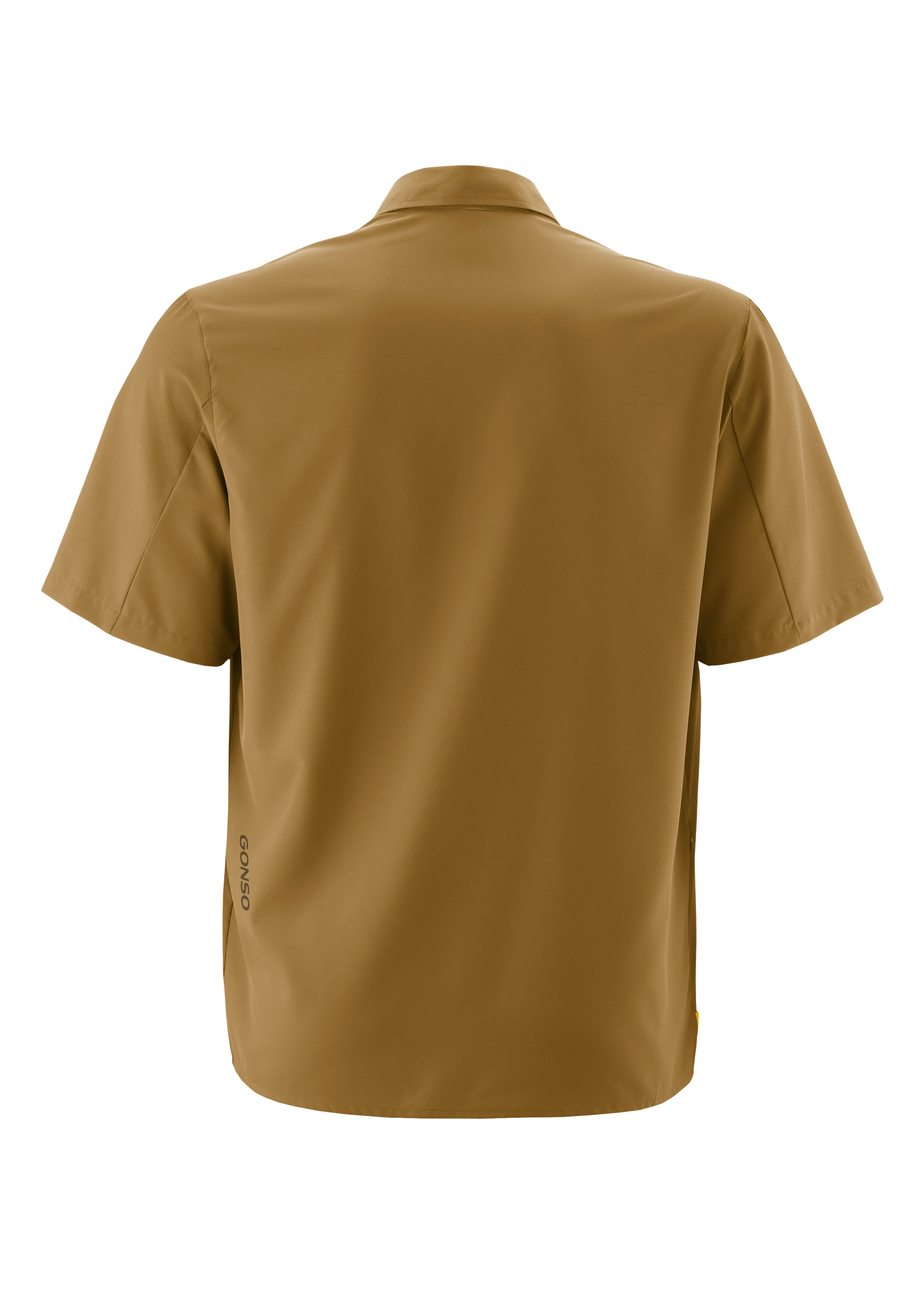 Hemd, Kurzarm, Kord-Sommershirt, Camel, Gonso