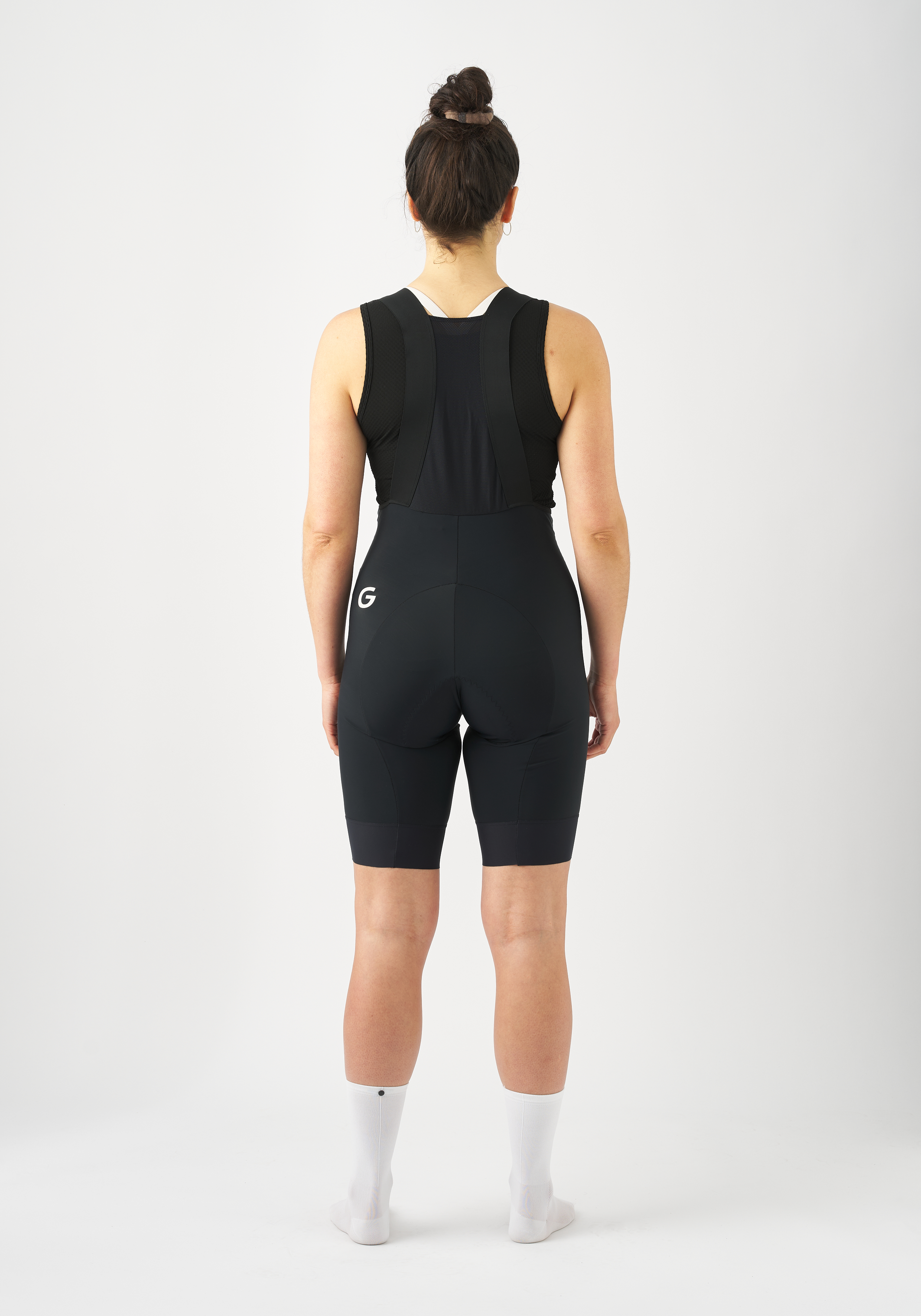 Radfahrerträger, Trägerhose, Schwarze Hose, Biker-Unterhose, Knieumhang?