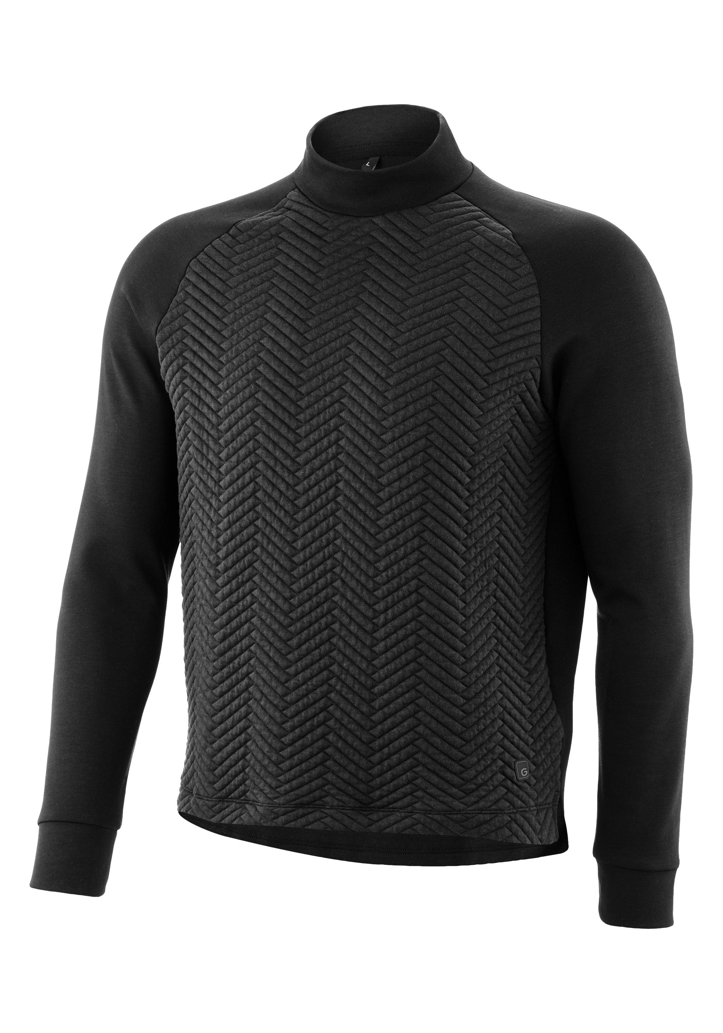 Pullover, Rollkragen, Gepolstertes Muster, Langarm, Dunkelgrau
