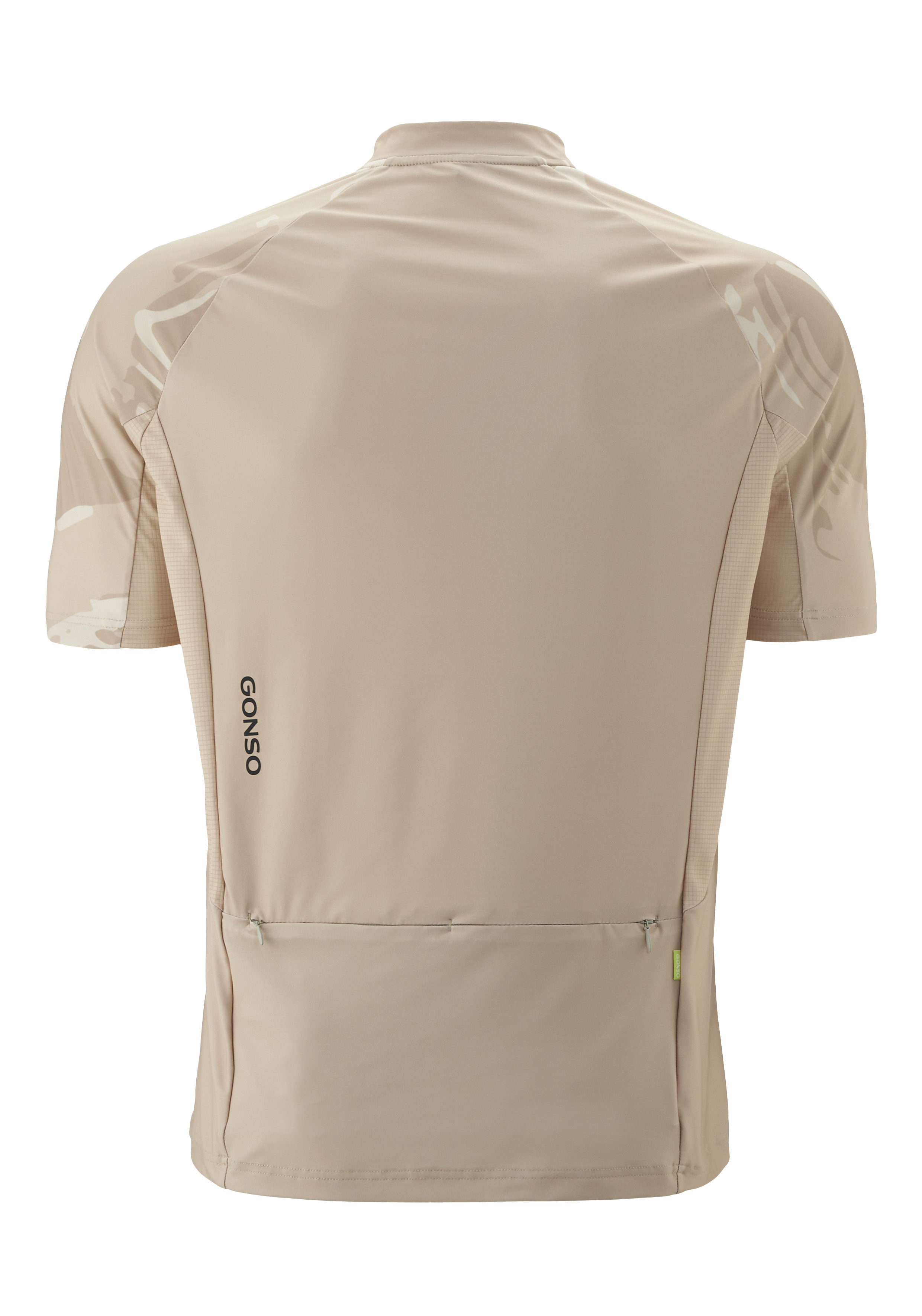 T-Shirt, Beige, Rückenansicht, Reißverschlusstasche, Gonso