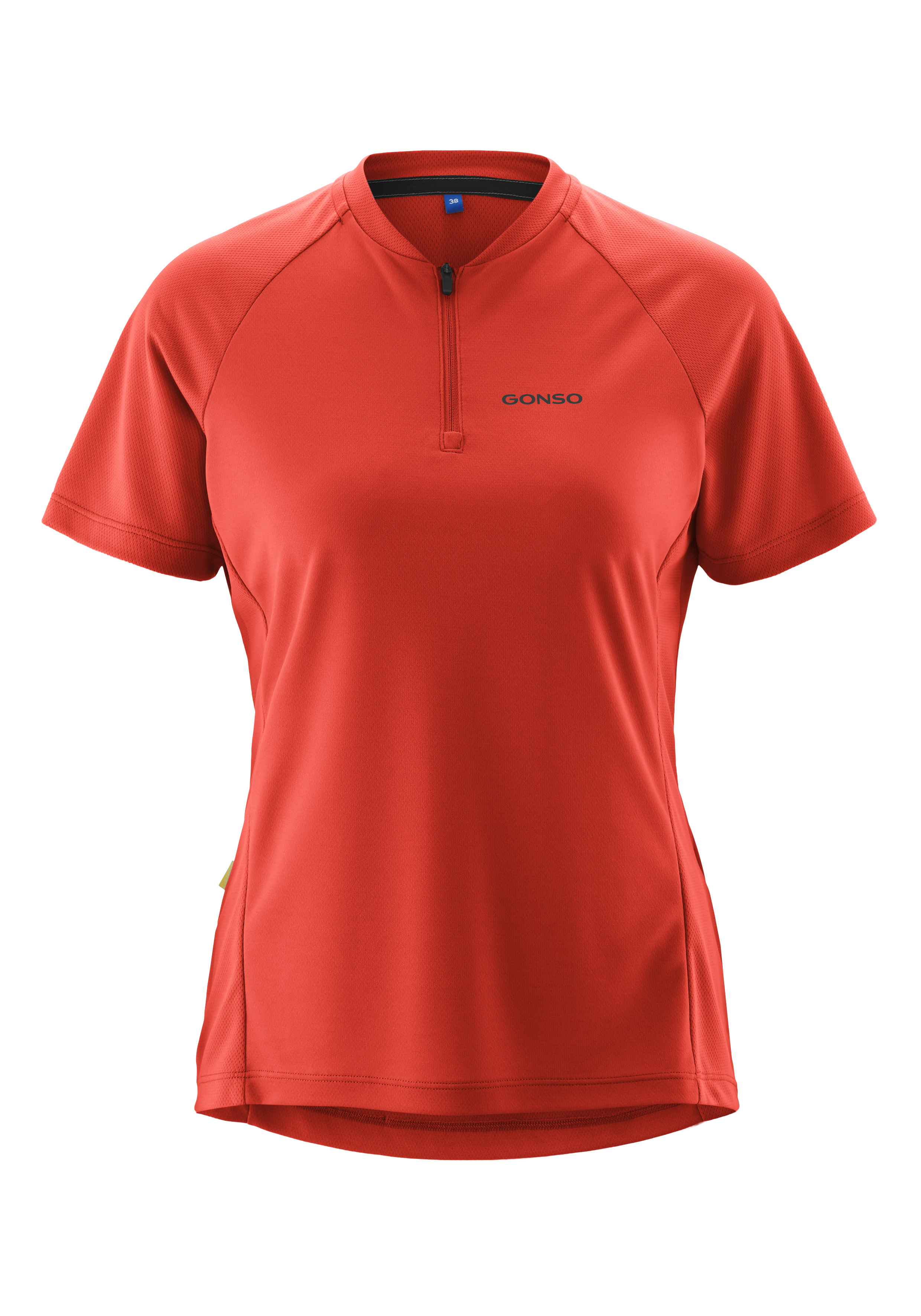 T-Shirt, Sportshirt, Halb-Reißverschluss, Rotes Shirt, Gonso