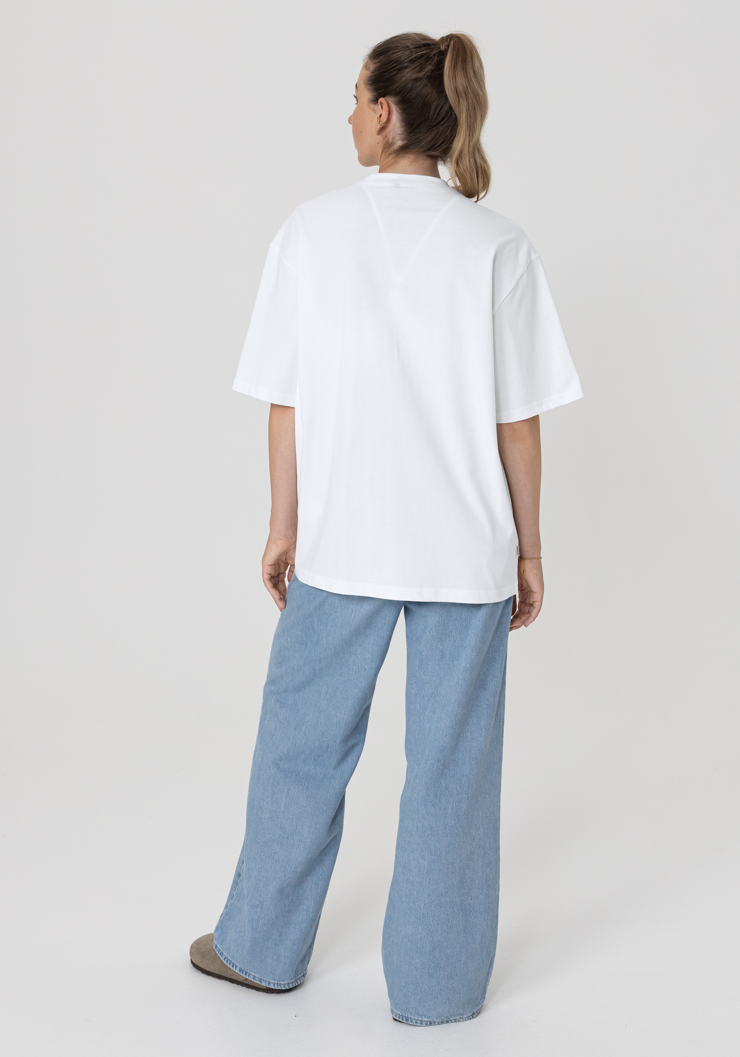Off-Bike Crew Shirt T-Shirt, Kurzarm, Weiße Sweatshirt-Top, oversized tee, Plain white top, T-Shirt, Kurzärmlig, Weiß, Loose Fit, Weite, T-Shirt, Kurzarm, Weiß, Uni, Oberteil