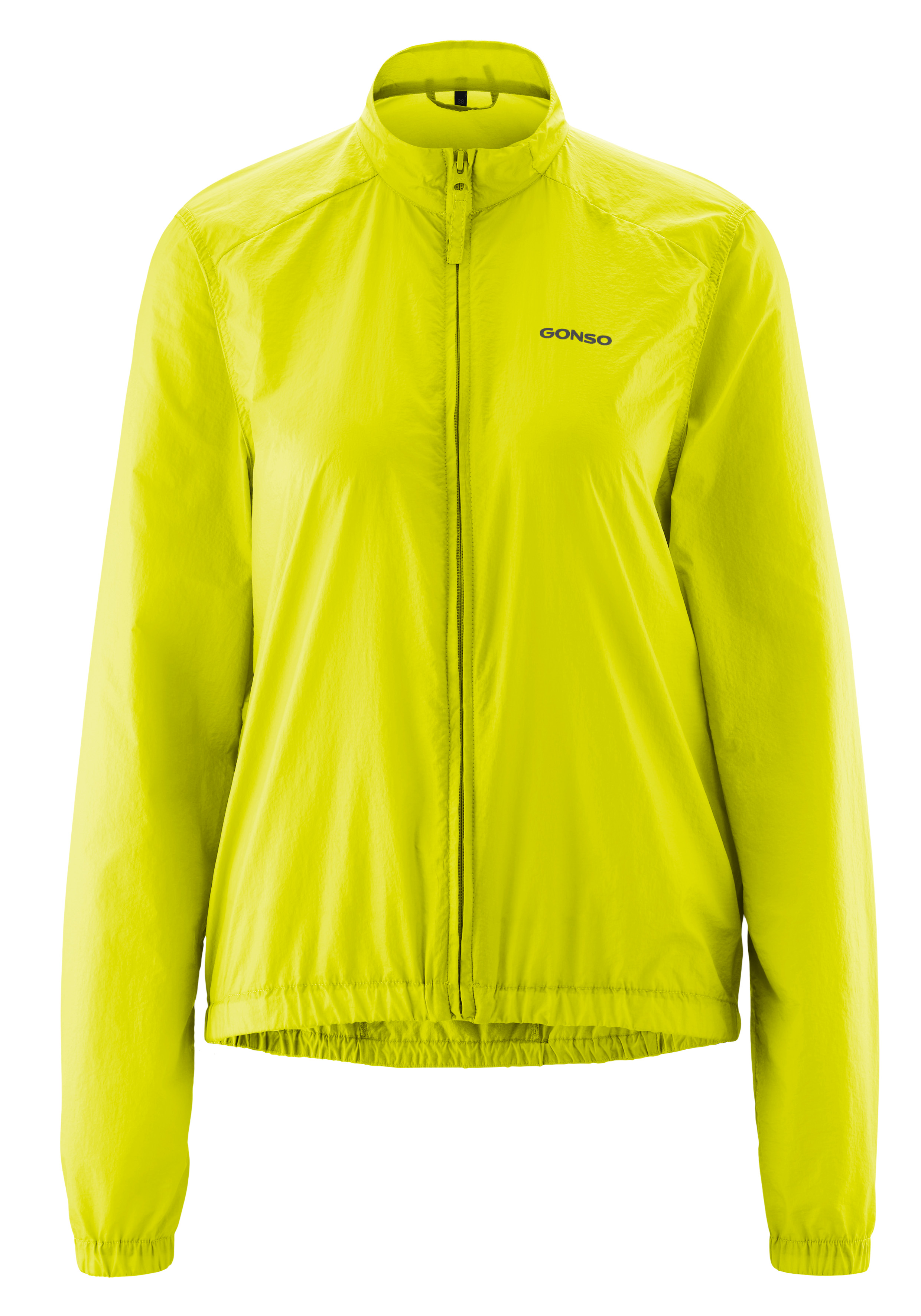 Regenjacke, Laufsportjacke, neon, Reißverschluss, Gonso