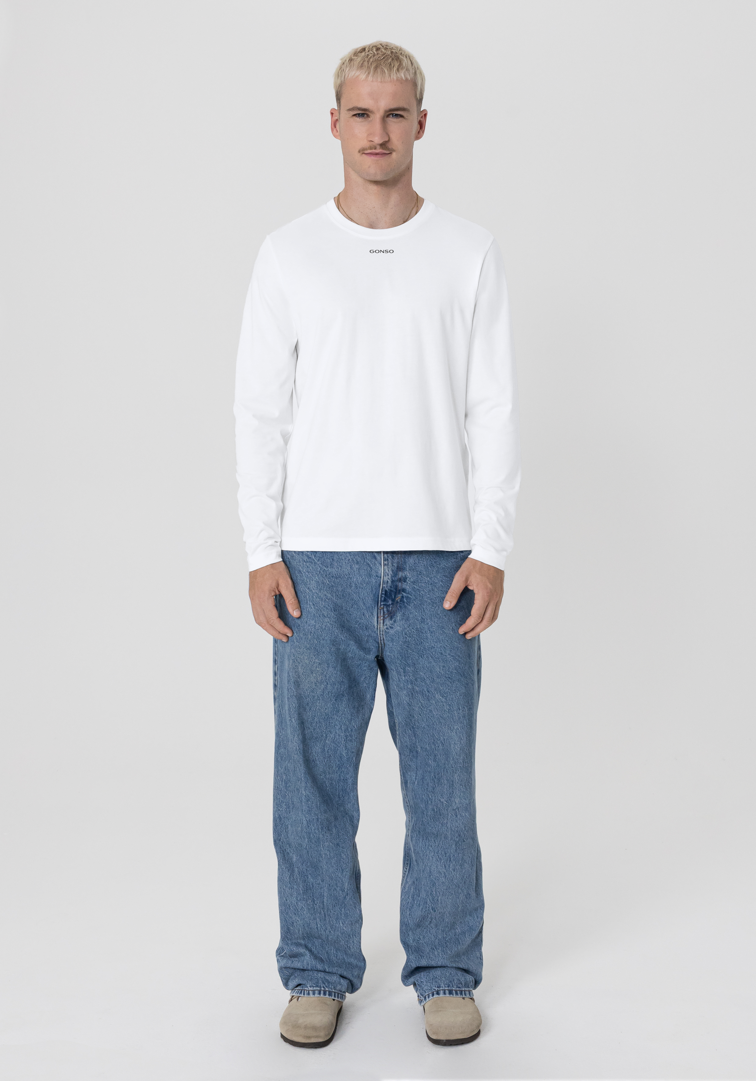 Langarmshirt, Weiß, Kleidung, Lässig, Basics, lang:de, T-Shirt, Langarmshirt, Weiß, Jeans, Rundhals, Minimal, Casual, Oberteil, Hemd