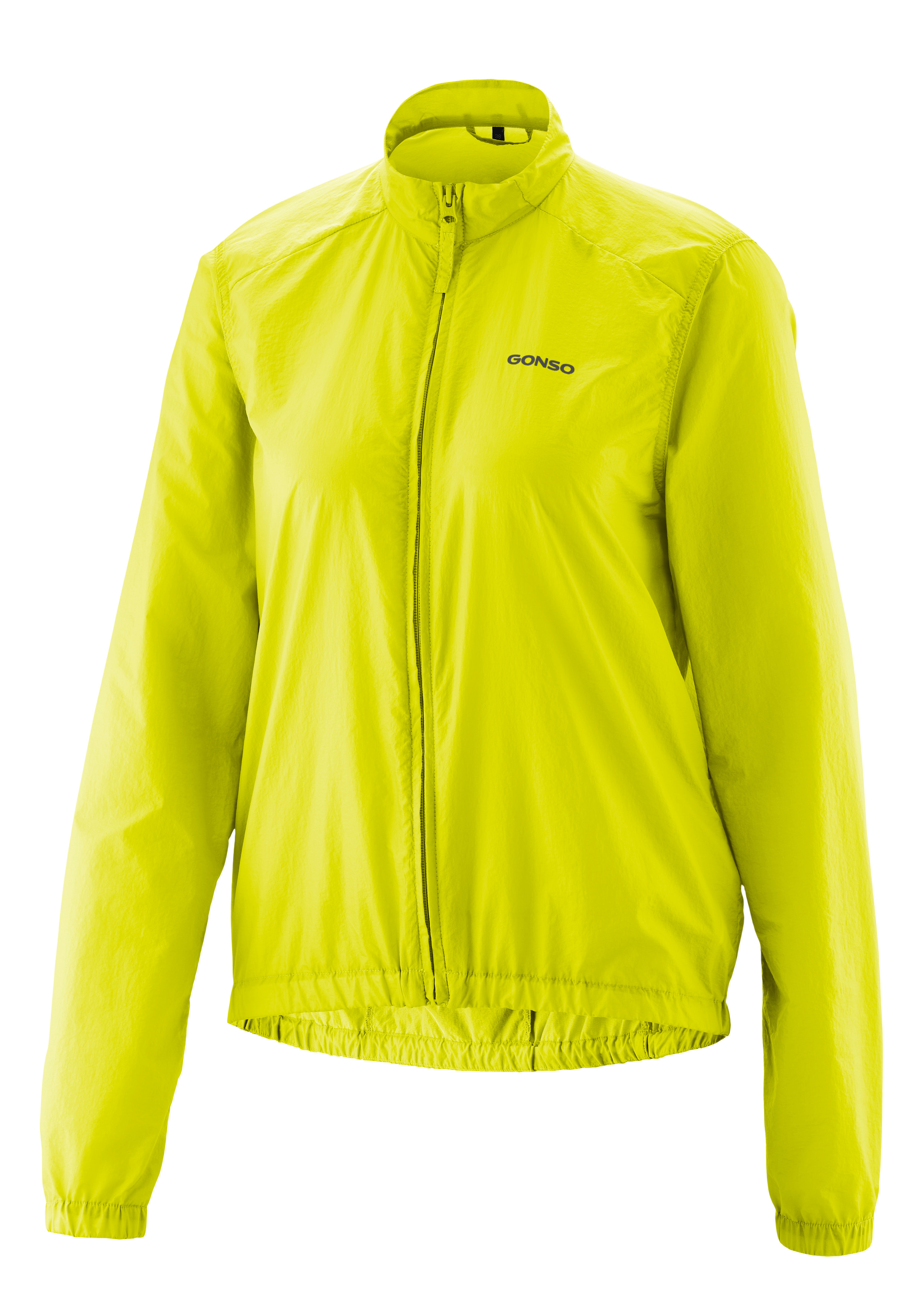 Regenjacke, Zweiteiler, Nylon, Leuchtgelb, Gonso logo