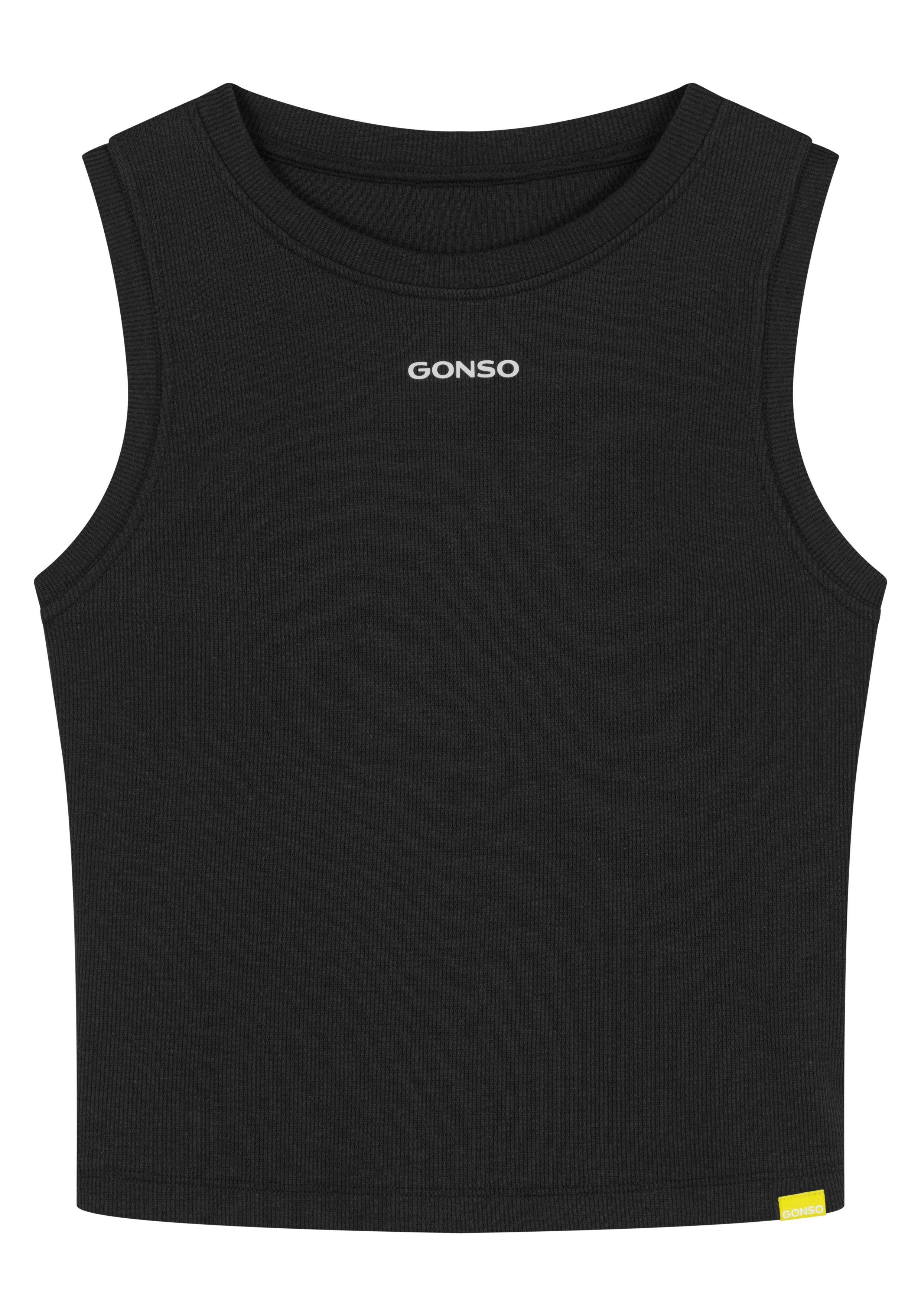 Off-Bike Crew Rib Top W Tanktop, Schwarz, Rippstruktur, Sleeveless, Gonso Kleiner Schild, Tanktop, Schwarz, Rippenstruktur, Ärmellos, Gonso, Tanktop, Schwarz, Rippstruktur, Ärmelloser, Gonso