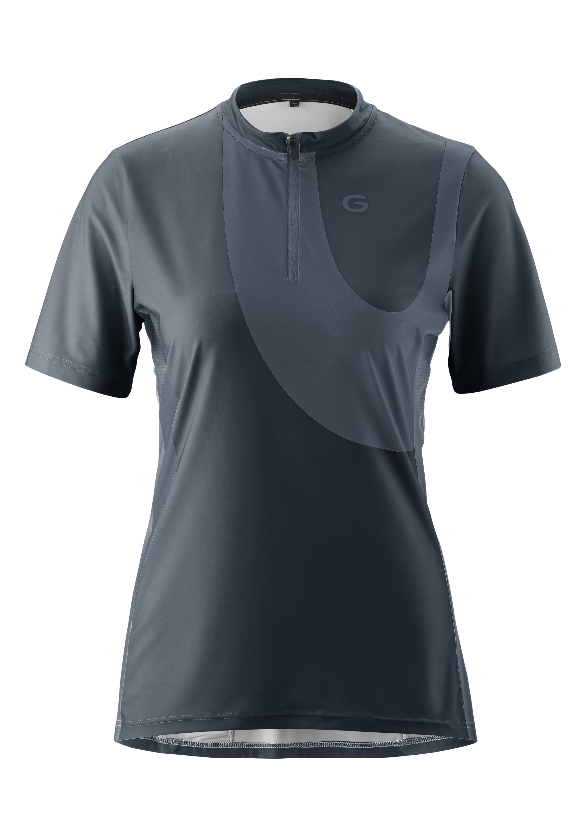 Adventure Jersey Halfzip W T-Shirt, Kurzarm, Sporttop, Mesh-Panel, Dunkelgrau