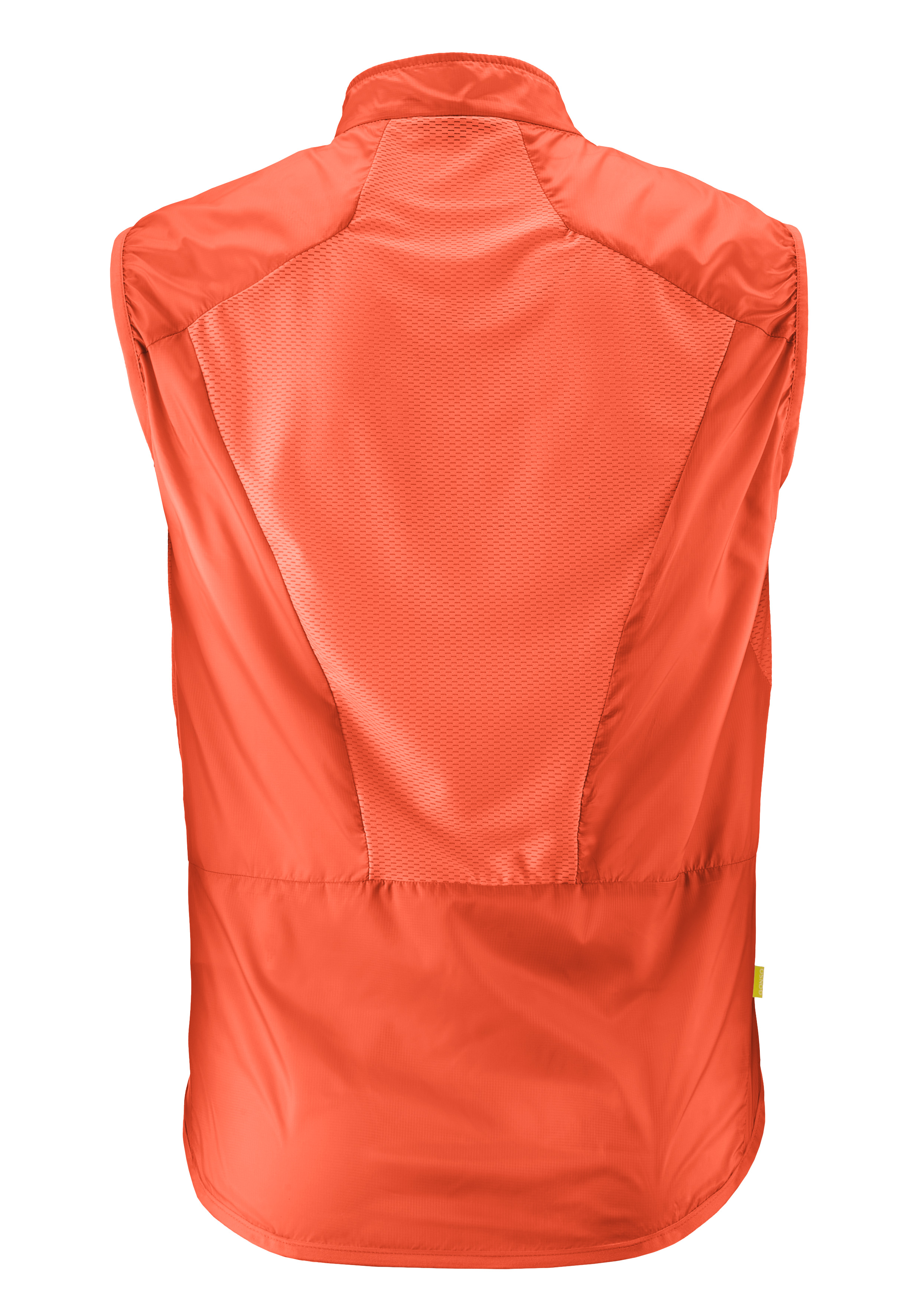 Weste, Netzstoff, Reißverschluss, Schnitt, orange
