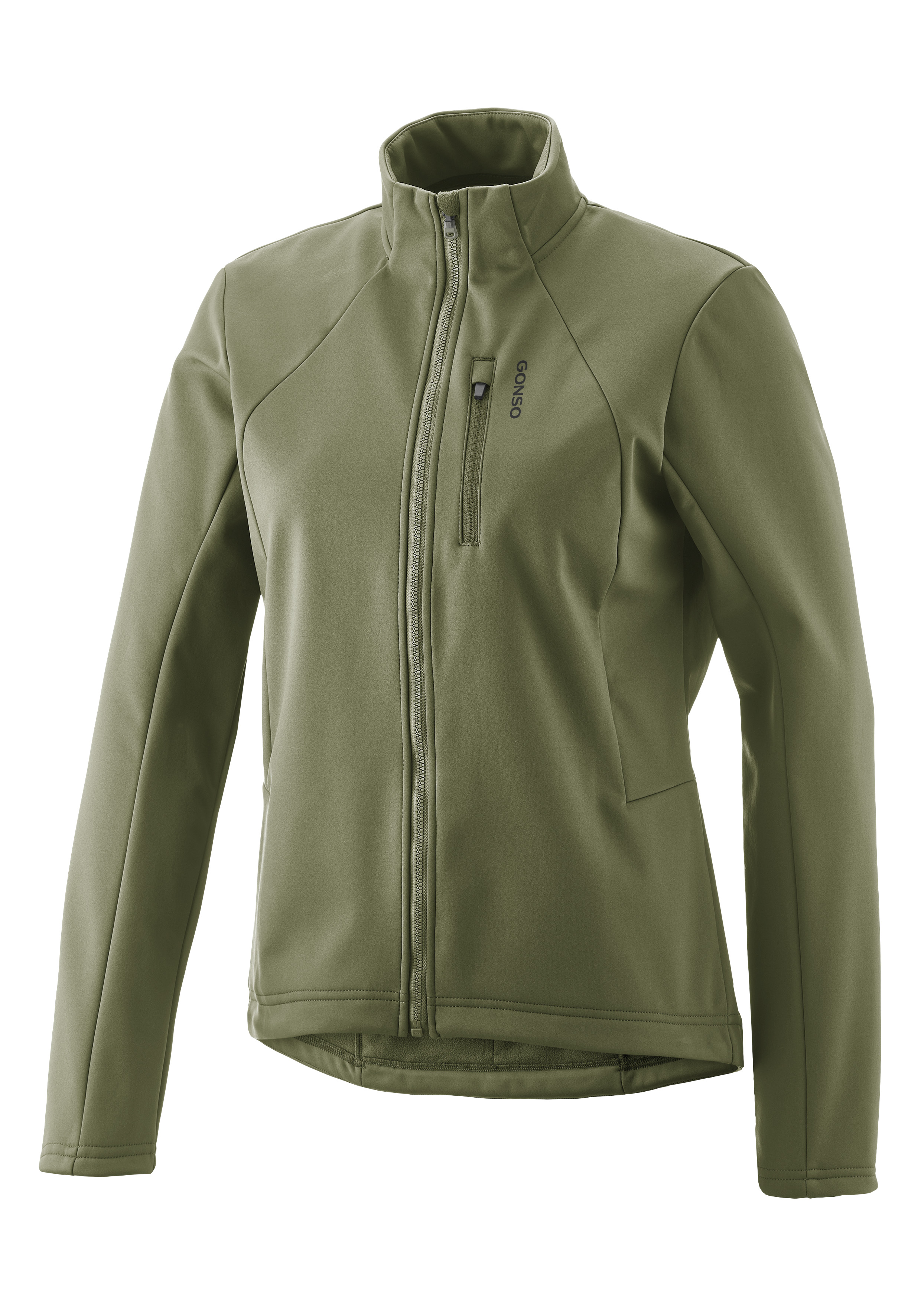 ADVENTURE JACKET SOFTSHELL W jacke, softshell, olive, reissverschluss, fronttasche