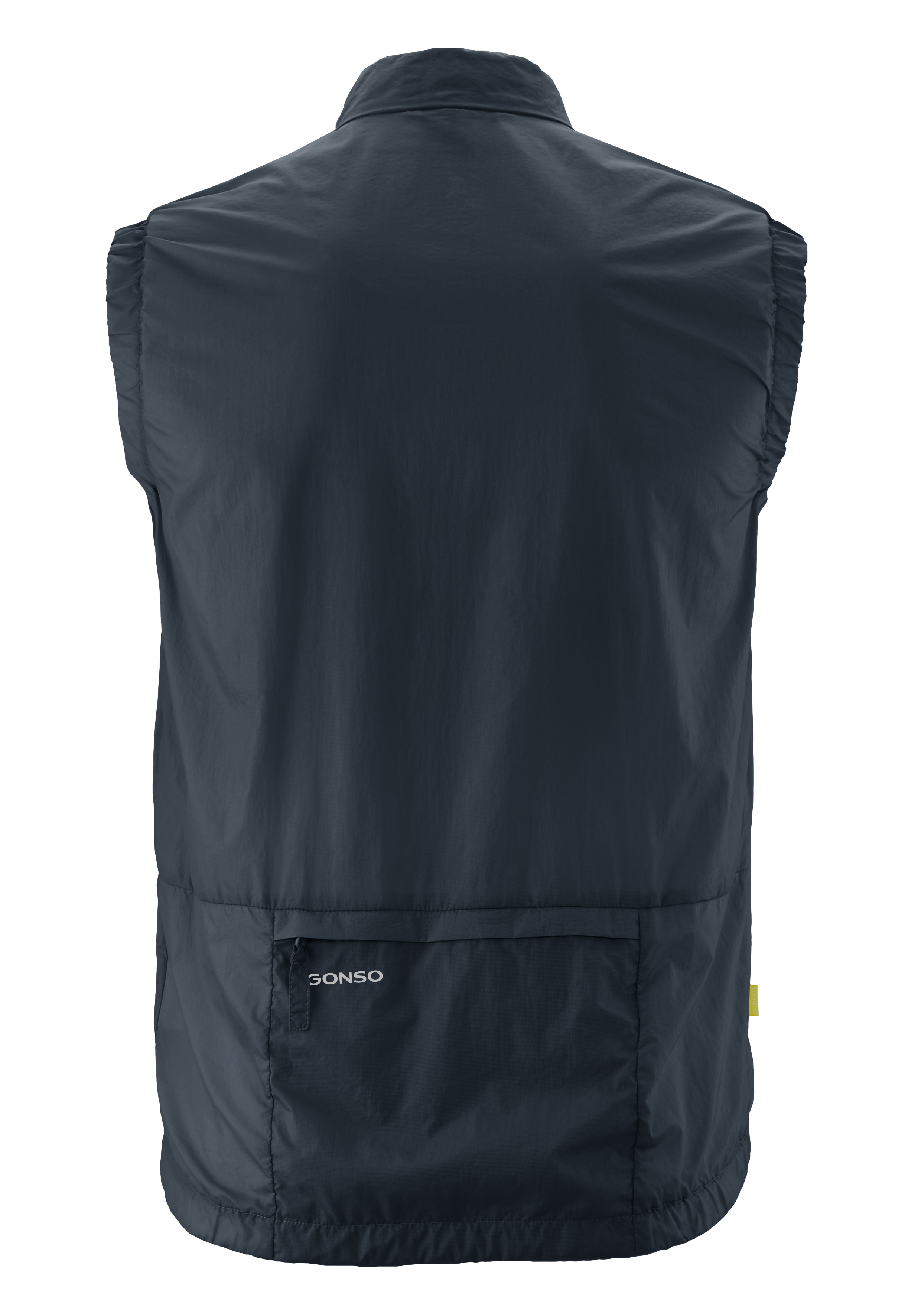 Weste, Manschetten, Rückseite, Navy, Taschen