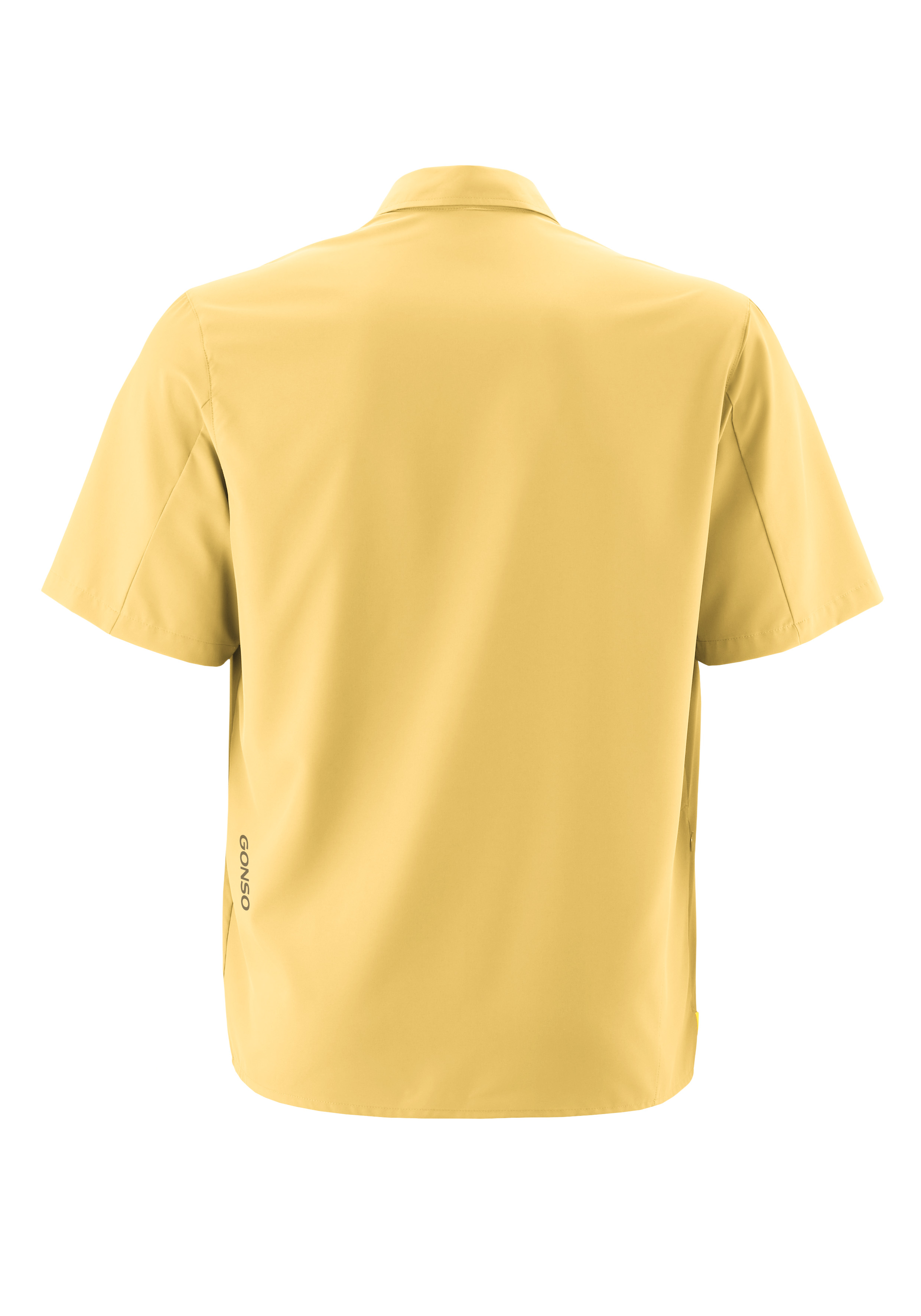 Hemd, Kurzarm, Gelb, Kragen, Seite Logo