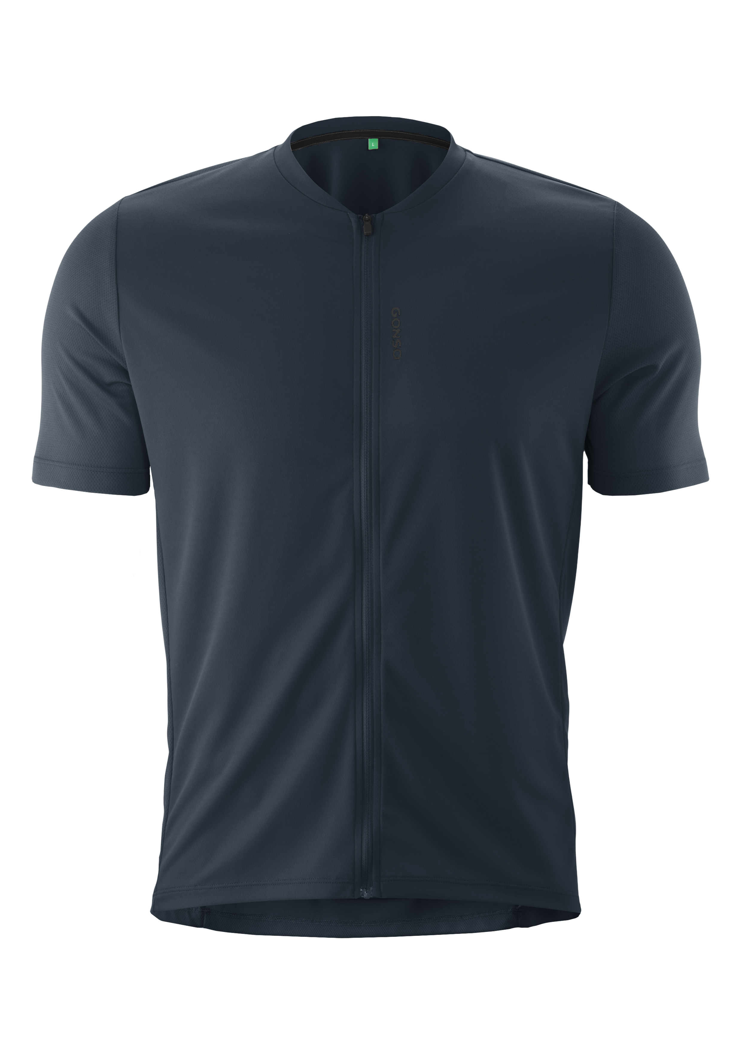 SITIVO Jersey Green M Kurzarm, Reißverschluss, Cycling Jersey, Mesh-Details, dunkles Blau