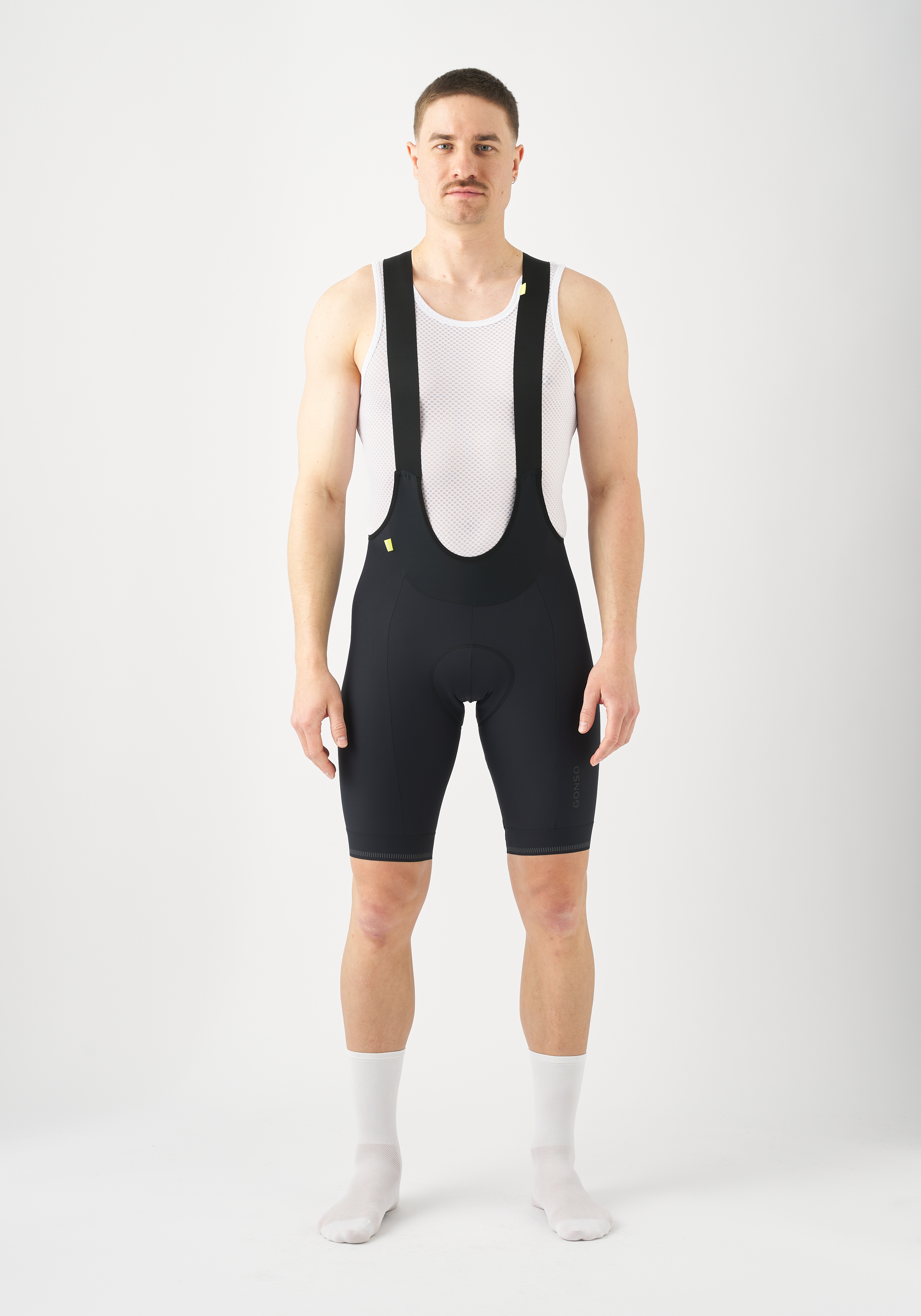Radsportträger, Radhose, Fingerhut, Schwarz, Trägerhose, Radsportträger, Radsportträgerhose, Schwarz, Niedrige Taille, Trägerhose
