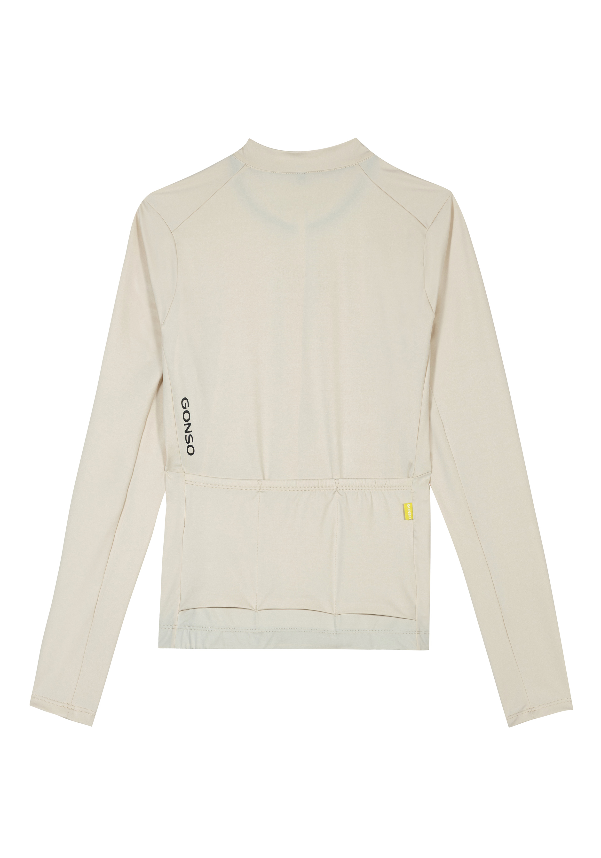 Road Jersey Longsleeve M jacke, langarm, beige, reissverschlusslos, back-pocket