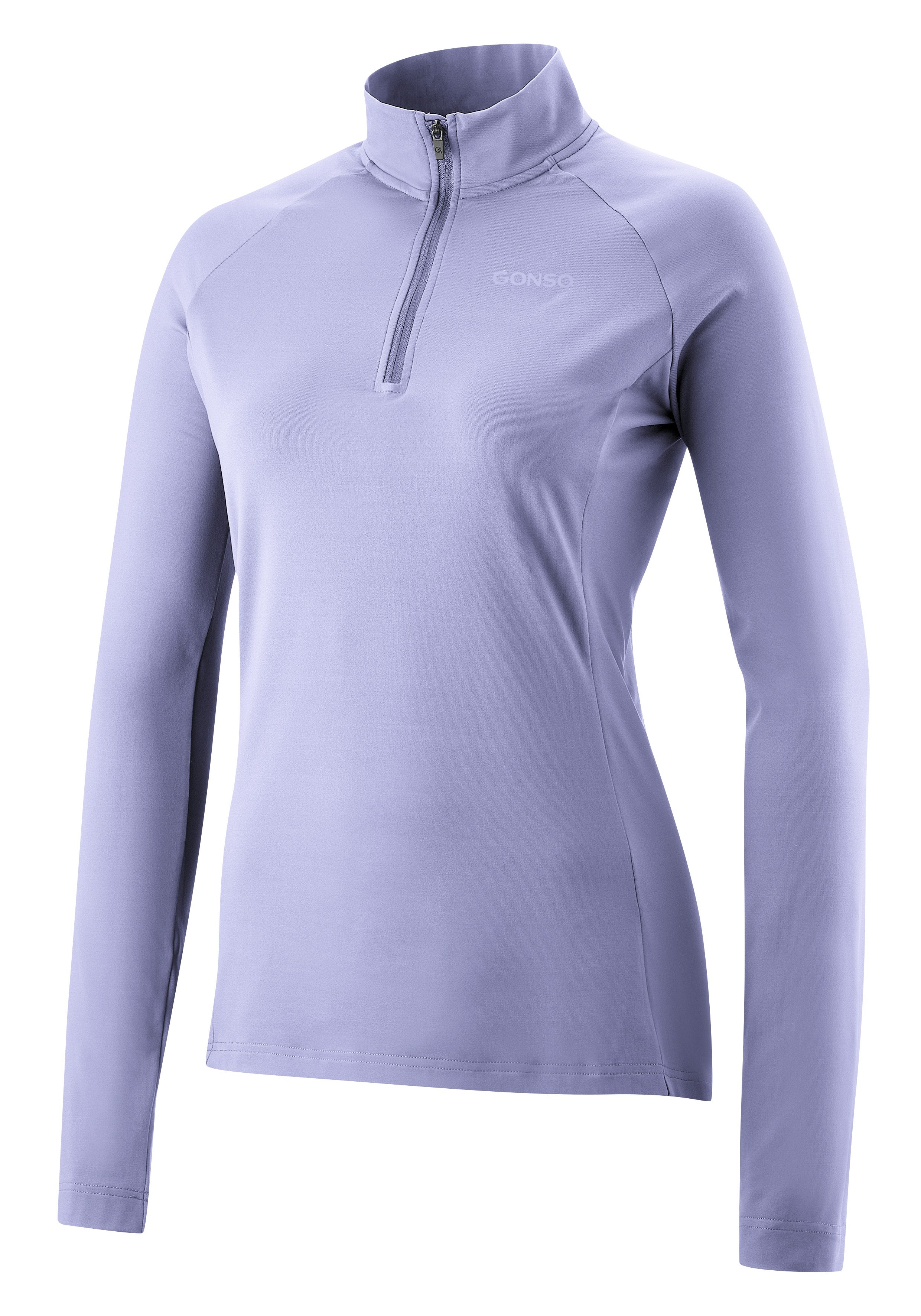Damen Shirt, Fleece Oberteil, Halbarm-Fleece?, Reißverschluss-Pullover, Langarm Oberteil