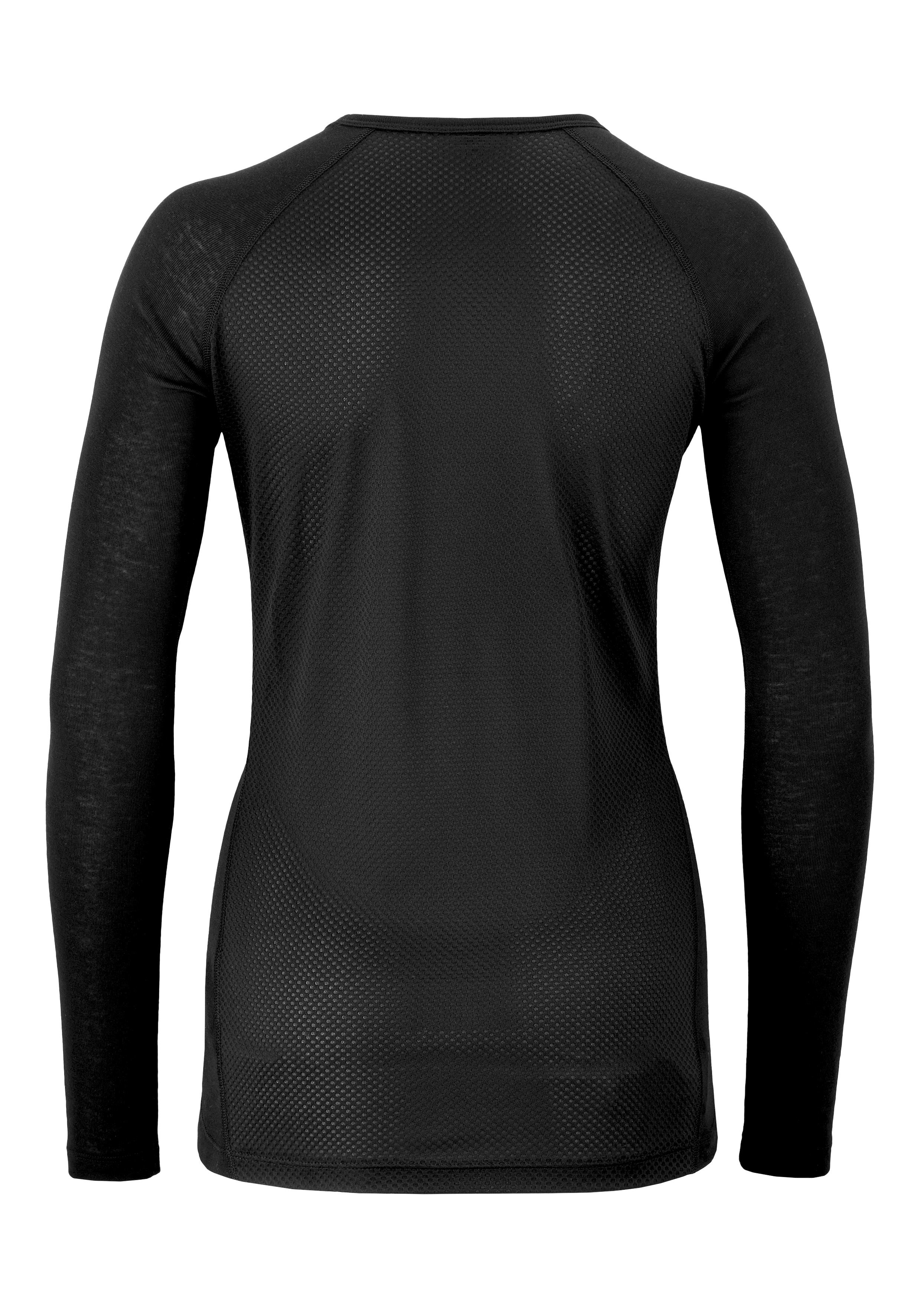 Langarmshirt, Mesh-Stoff, Schwarz, Rundhals?, Oberteil