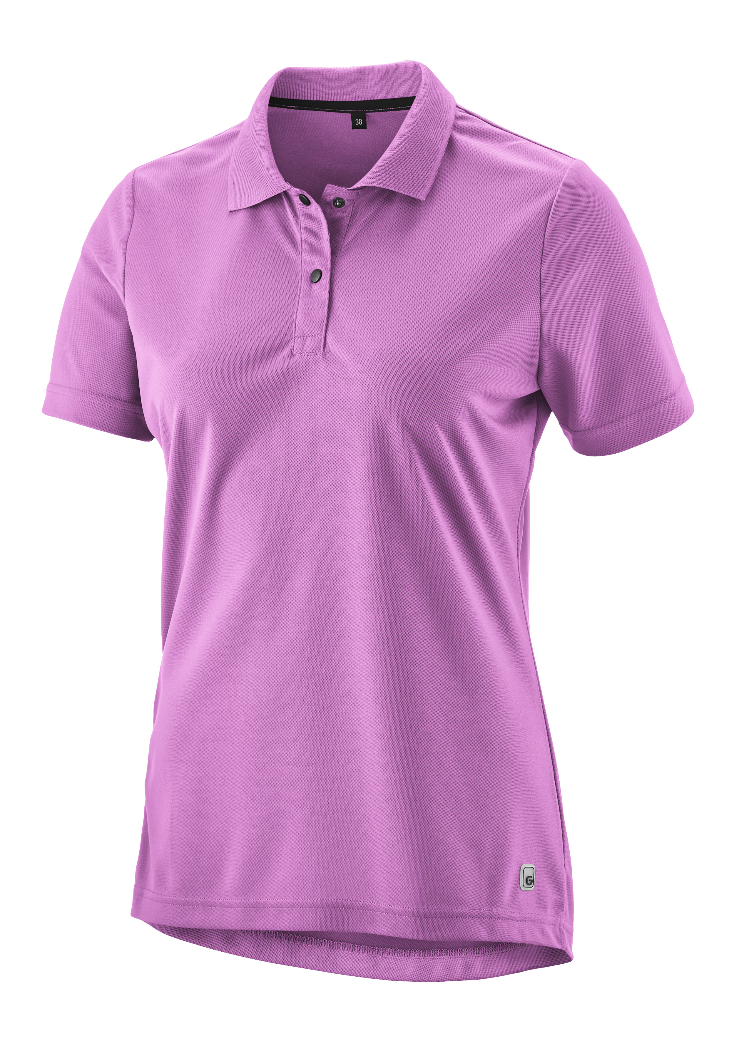 Essential Poloshirt W Polohemd, Kurzes Polo, Kurzarm, Kragen, Lila