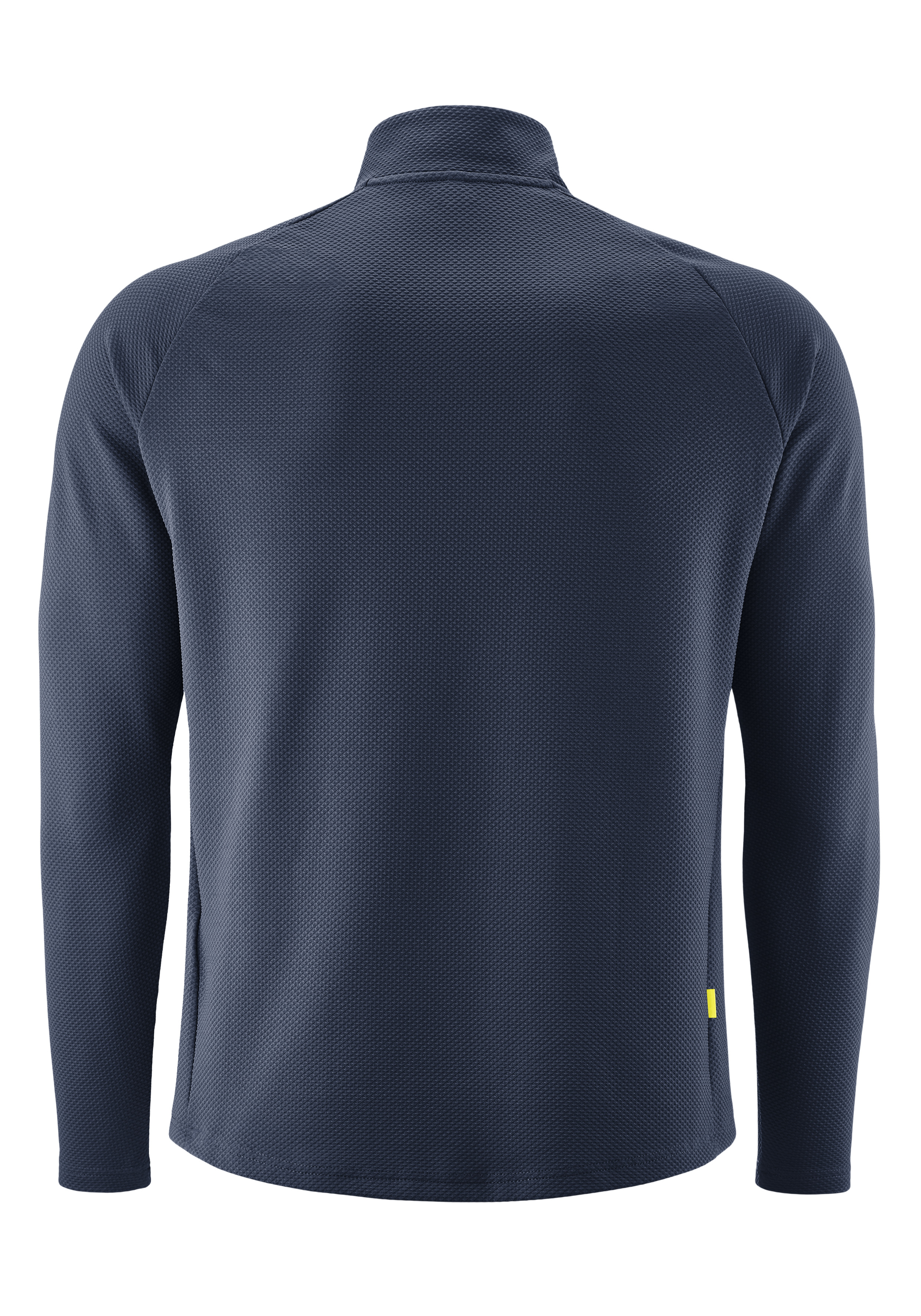 Essential Jersey Longsleeve Therm M Kapuzenpullover?, Langarmshirt, Navyblau, Mesh-Textur, Reißverschlussseite