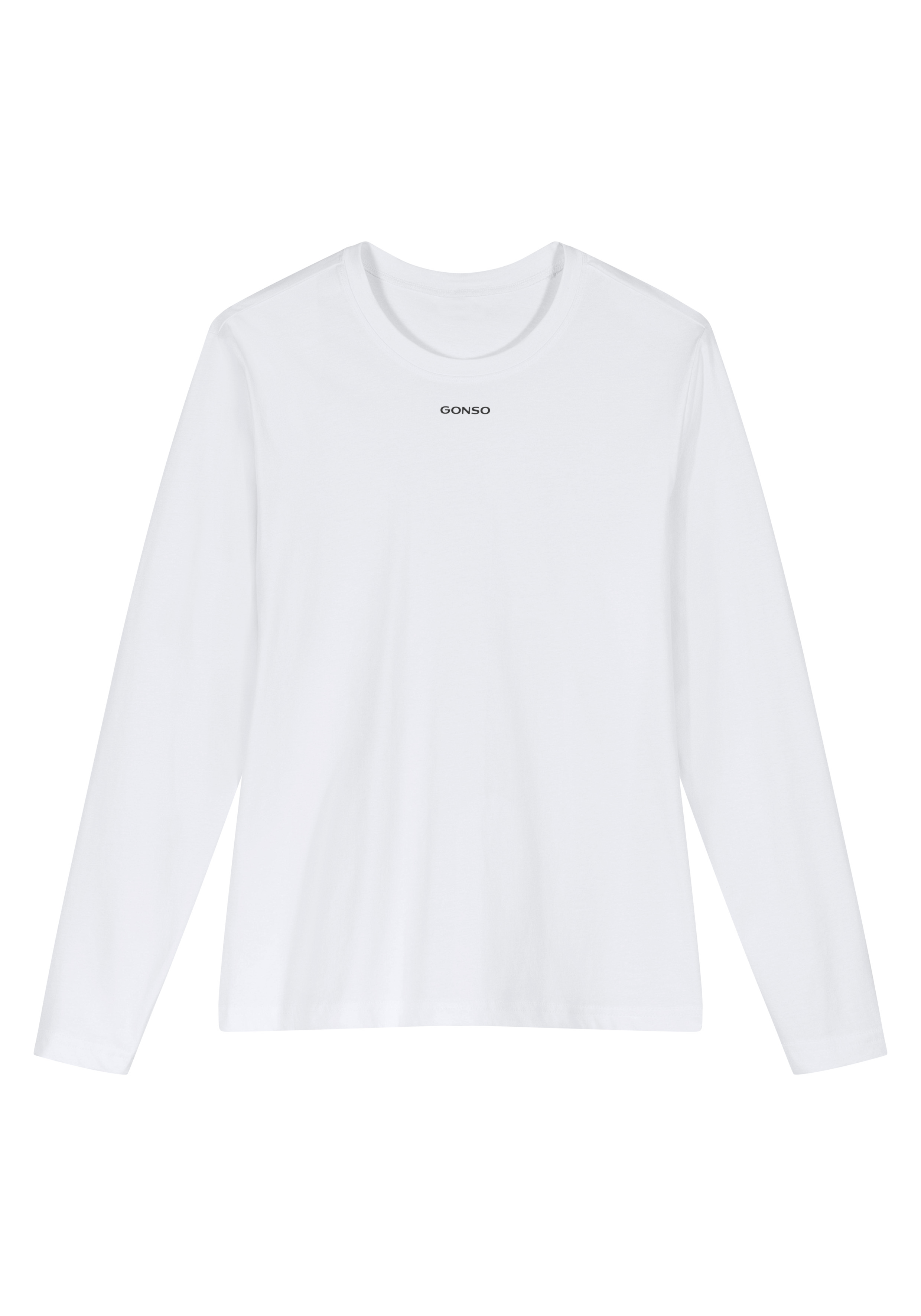 langlauf, langarm, weiß, Rundhalsausschnitt, minimal, lang:de, lang:de, weiß, shirt, minimal