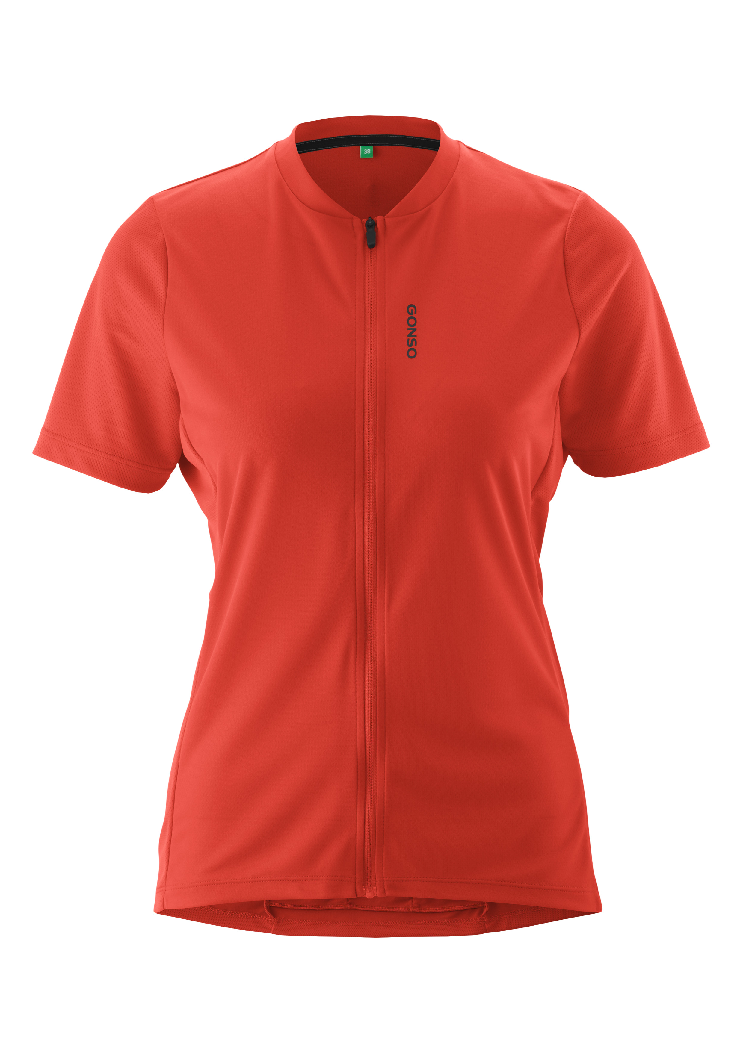 T-Shirt, Radtrikot, Kurzarm, Reißverschluss, Rot