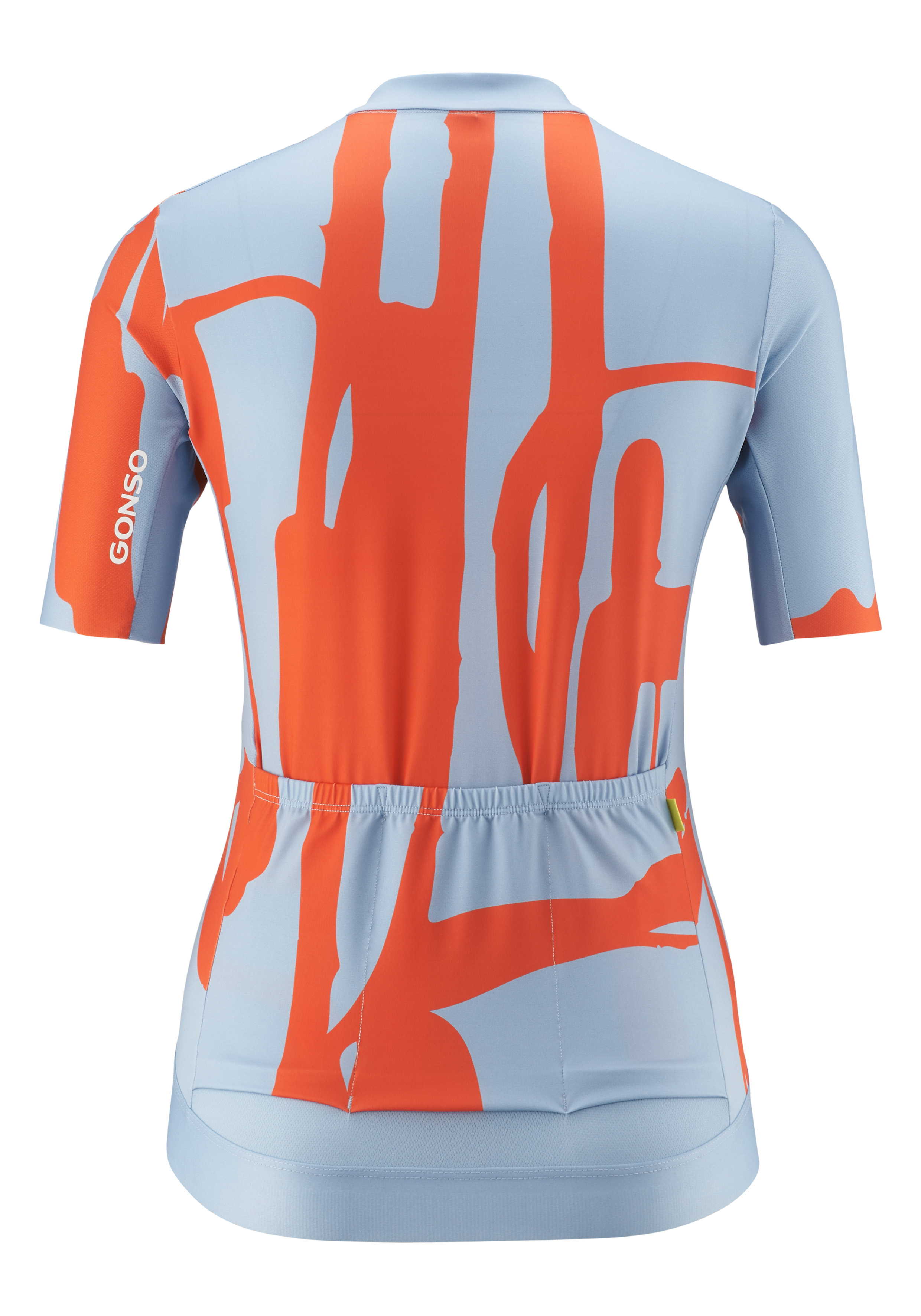 jersei, kurzarm, rückseite-crop, muster, leuchtende-farbe