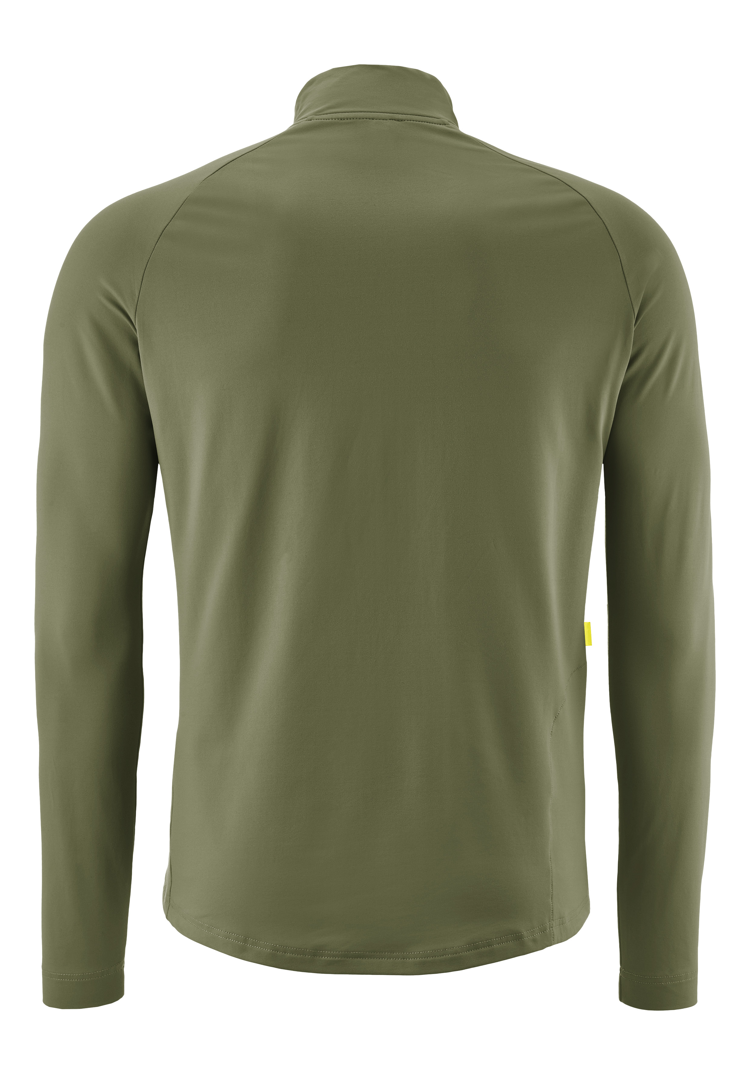 Langarmshirt, Olivgrün, unifarben, Rückenansicht, Langarm