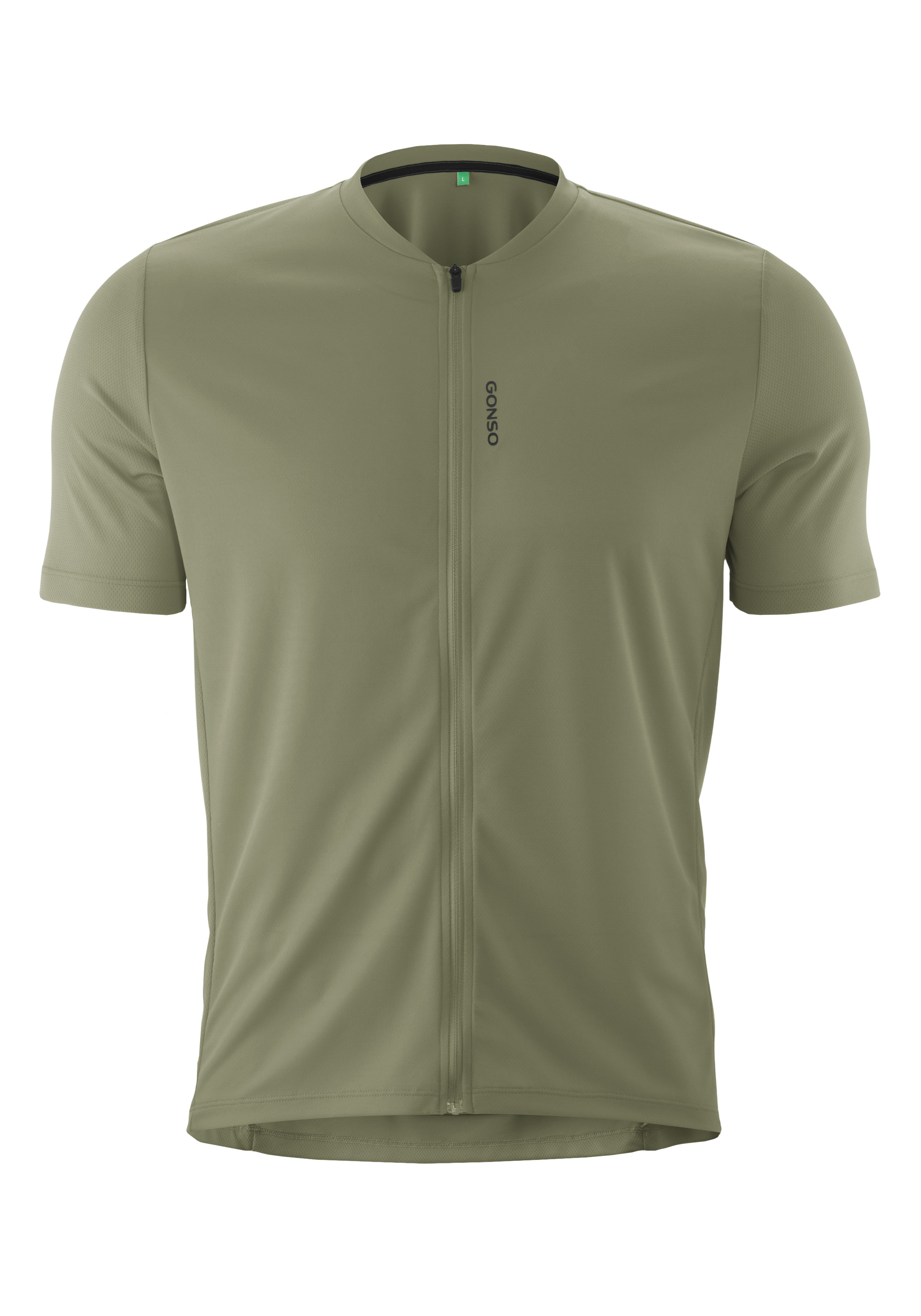 SITIVO Jersey Green M Kurzarm-Jersey, Front-Reißverschluss, Olivgrün, Reißverschluss-Jersey, Mesh-Einsätze