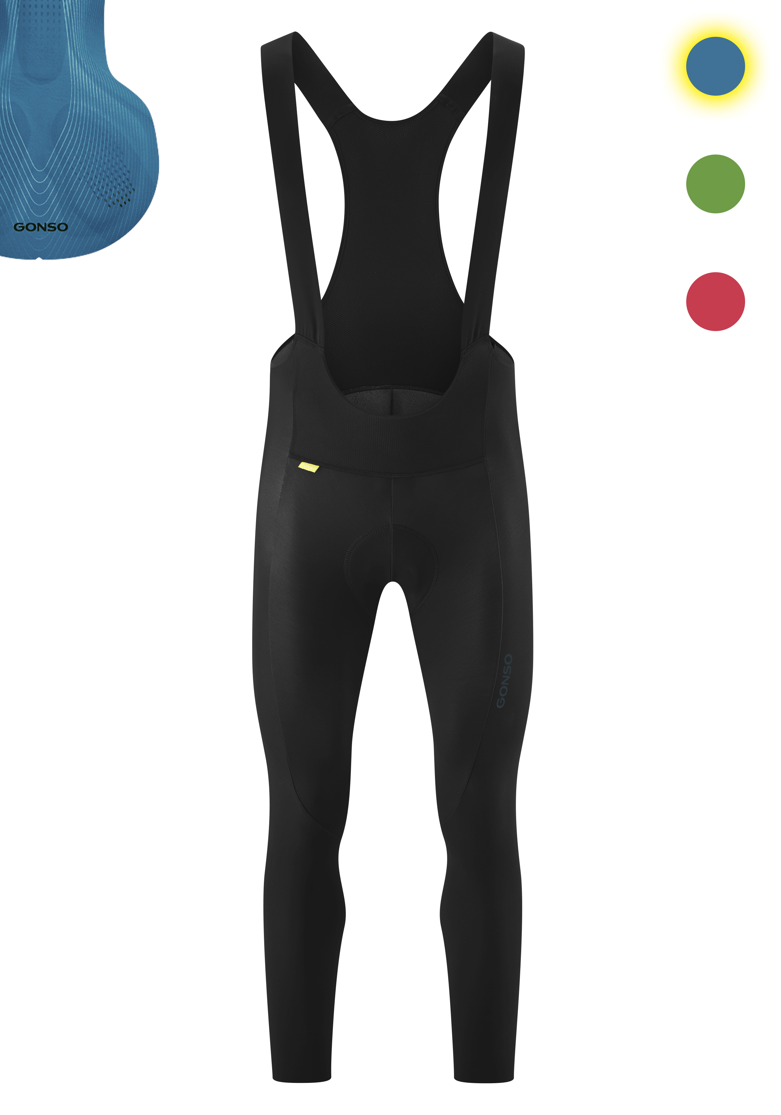 Sitivo Tight BIB M Trägerhose, Radshorts?, Bib-tights?, Radsporthose, Schwarz