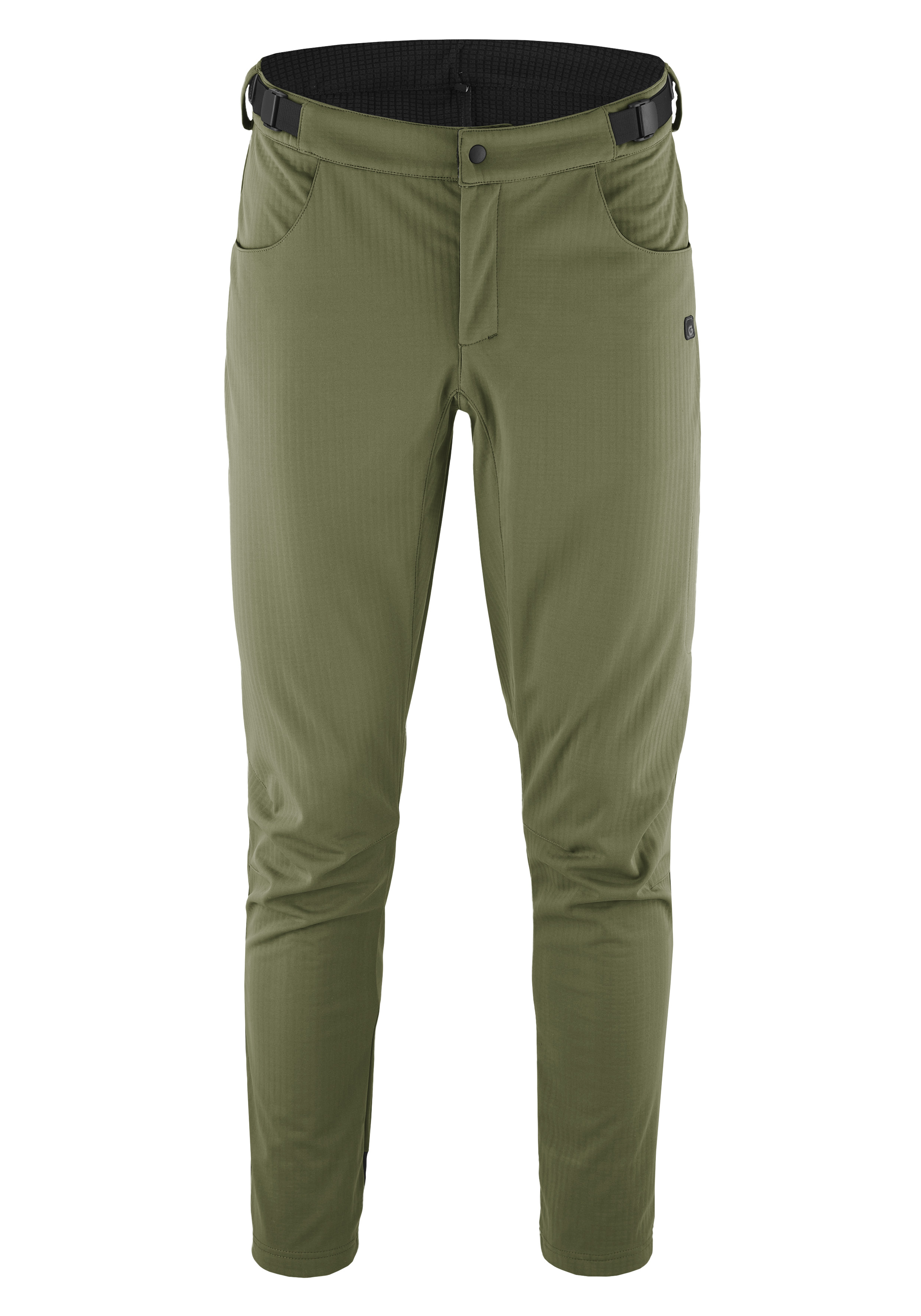 Hose, Khaki, Gürtel, Kordelzug, Rippstrick