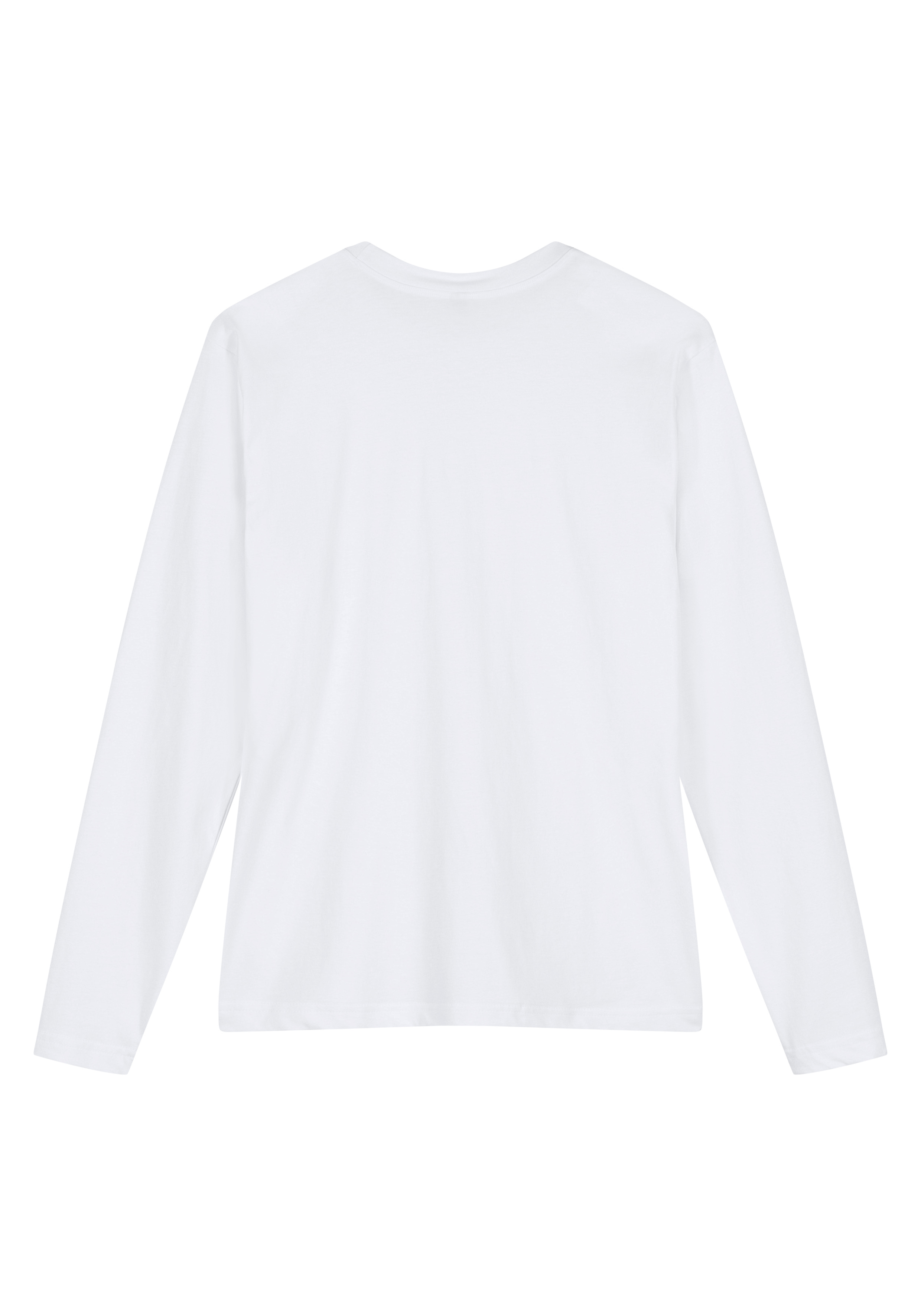 Langarmshirt, weiß, cotton, Longsleeve, Basic, Langarmshirt, weiß, Tee, Baumwolle, Basic