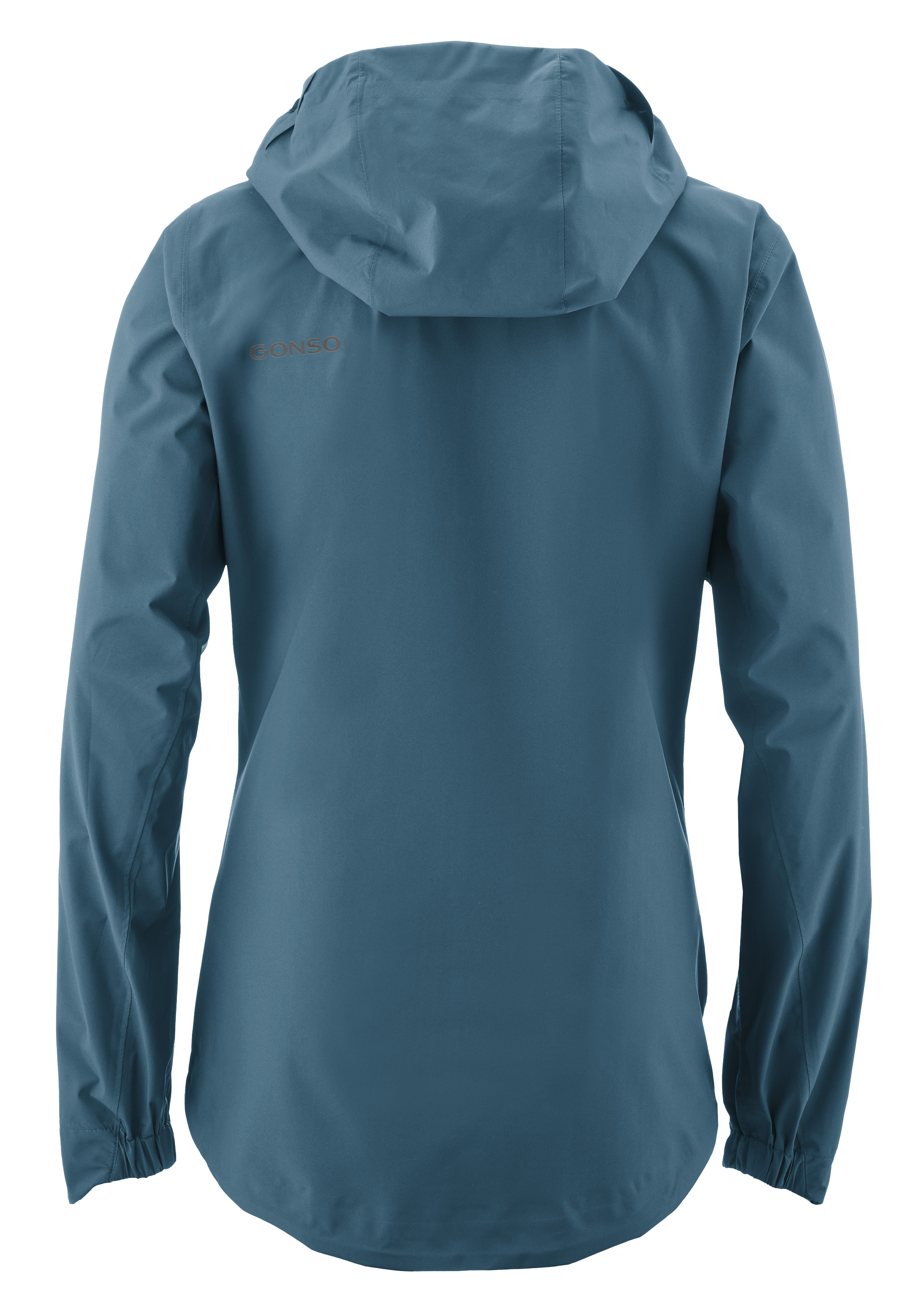 Hardshell-Jacke, Kapuzenjacke, Regenjacke, lange Ärmel, Türkisblau