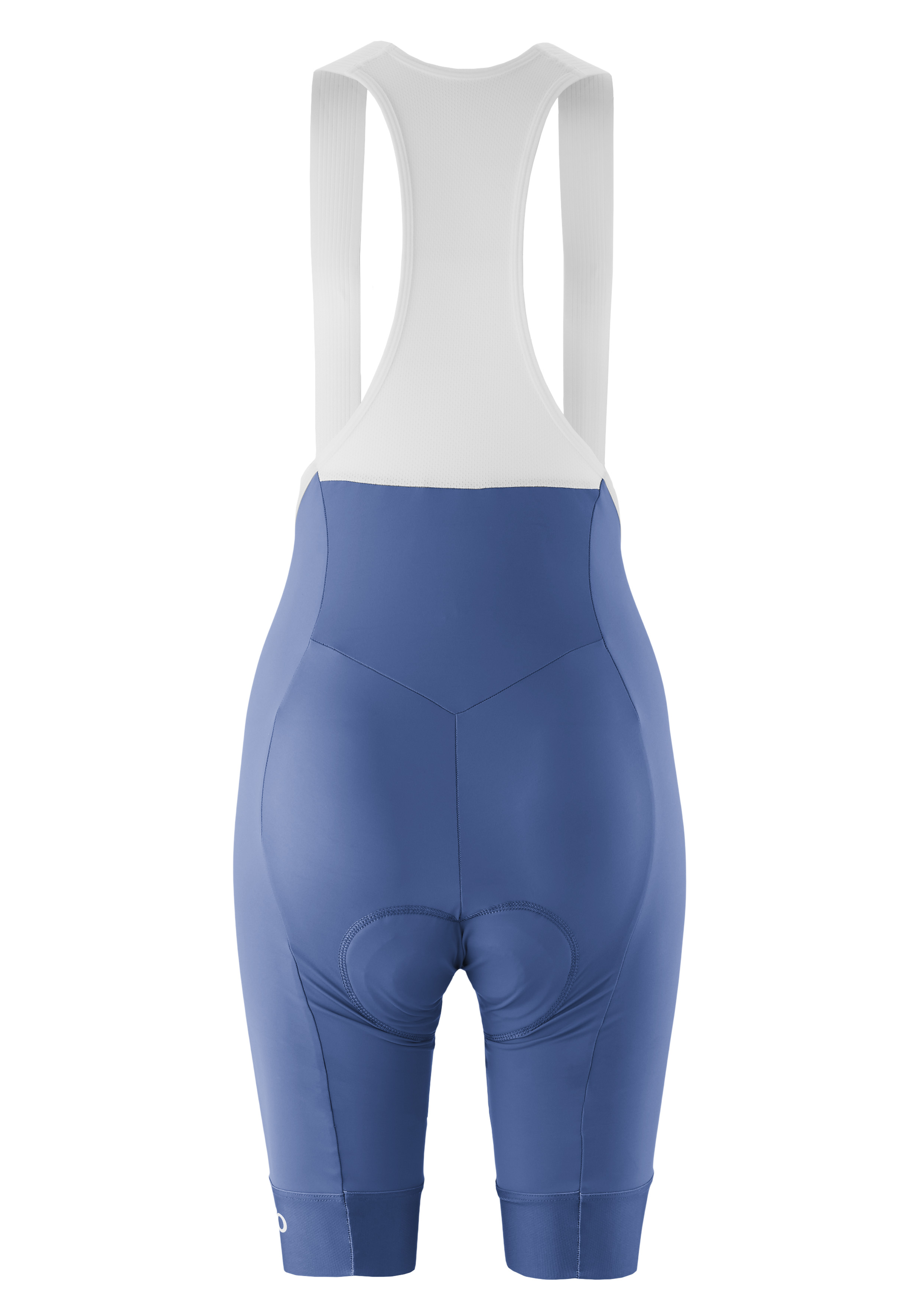 bib shorts, pocketless, cyclist bib, blue bib shorts, mesh straps
