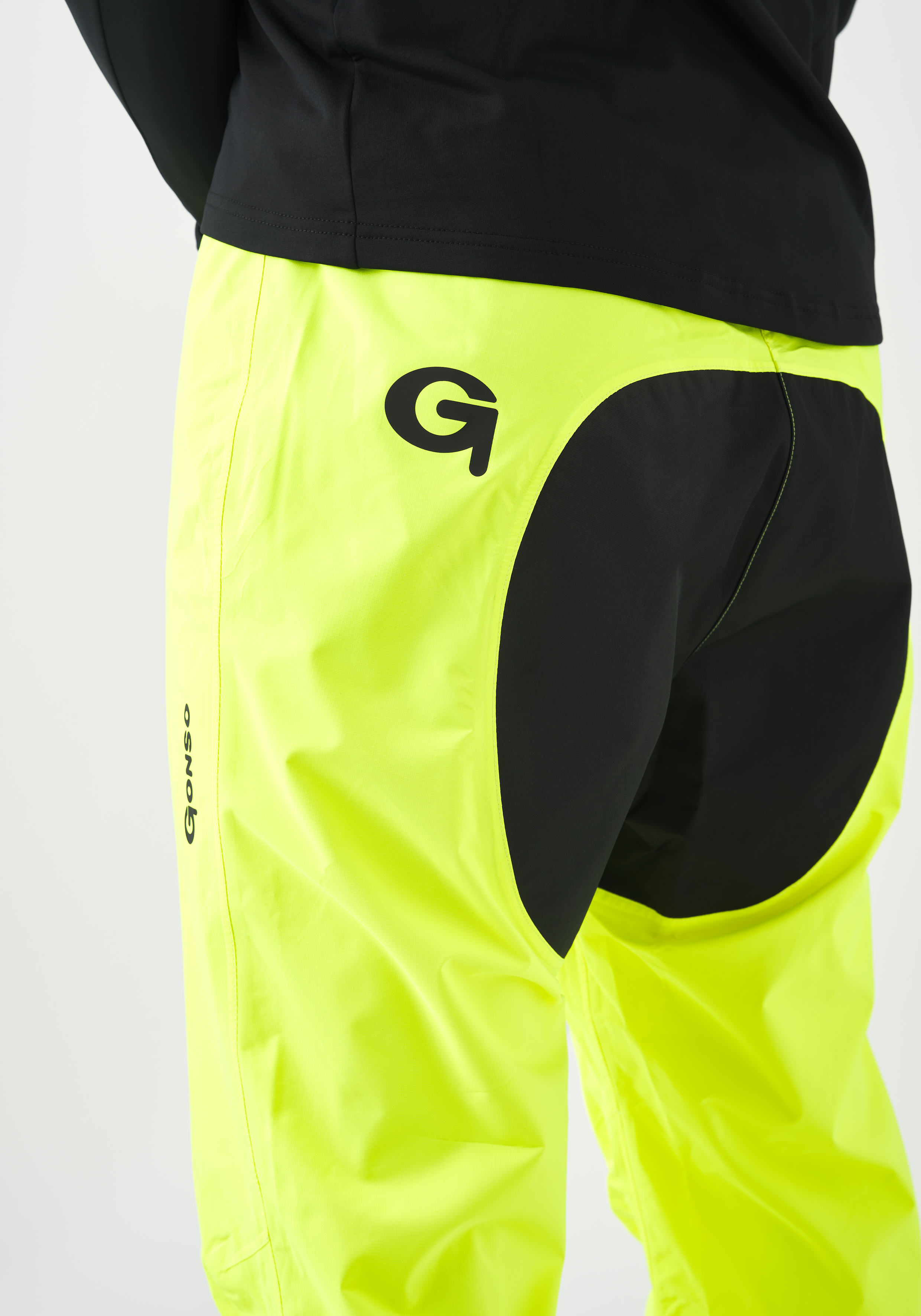 neon, Hose, Hosen, Radhose, Farbblock, neon, Hose, Trackpants, schwarze Einsätze, G-Logo, neon, hose, radfahren, kontrast, paneele
