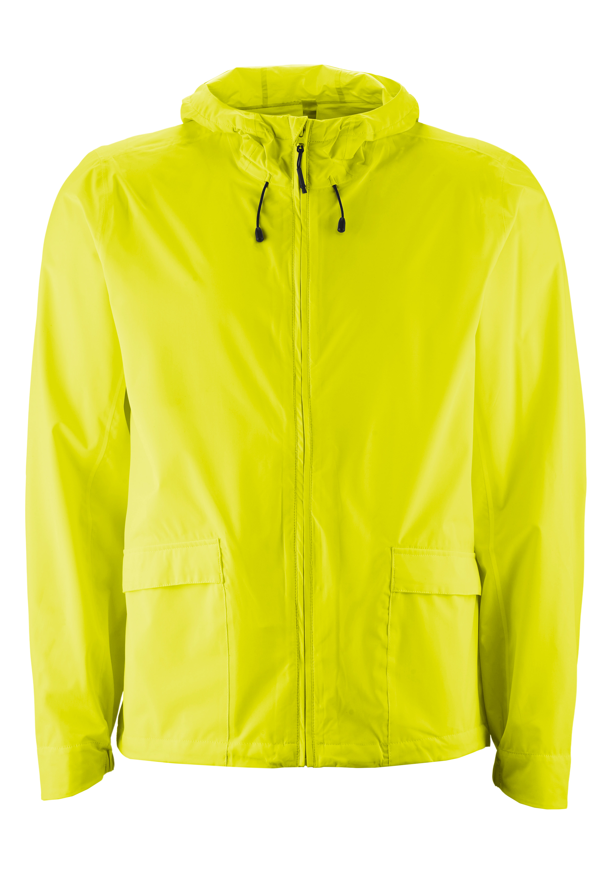 jacke, windbreaker, reissverschluss, hoher kragen, neon gelb
