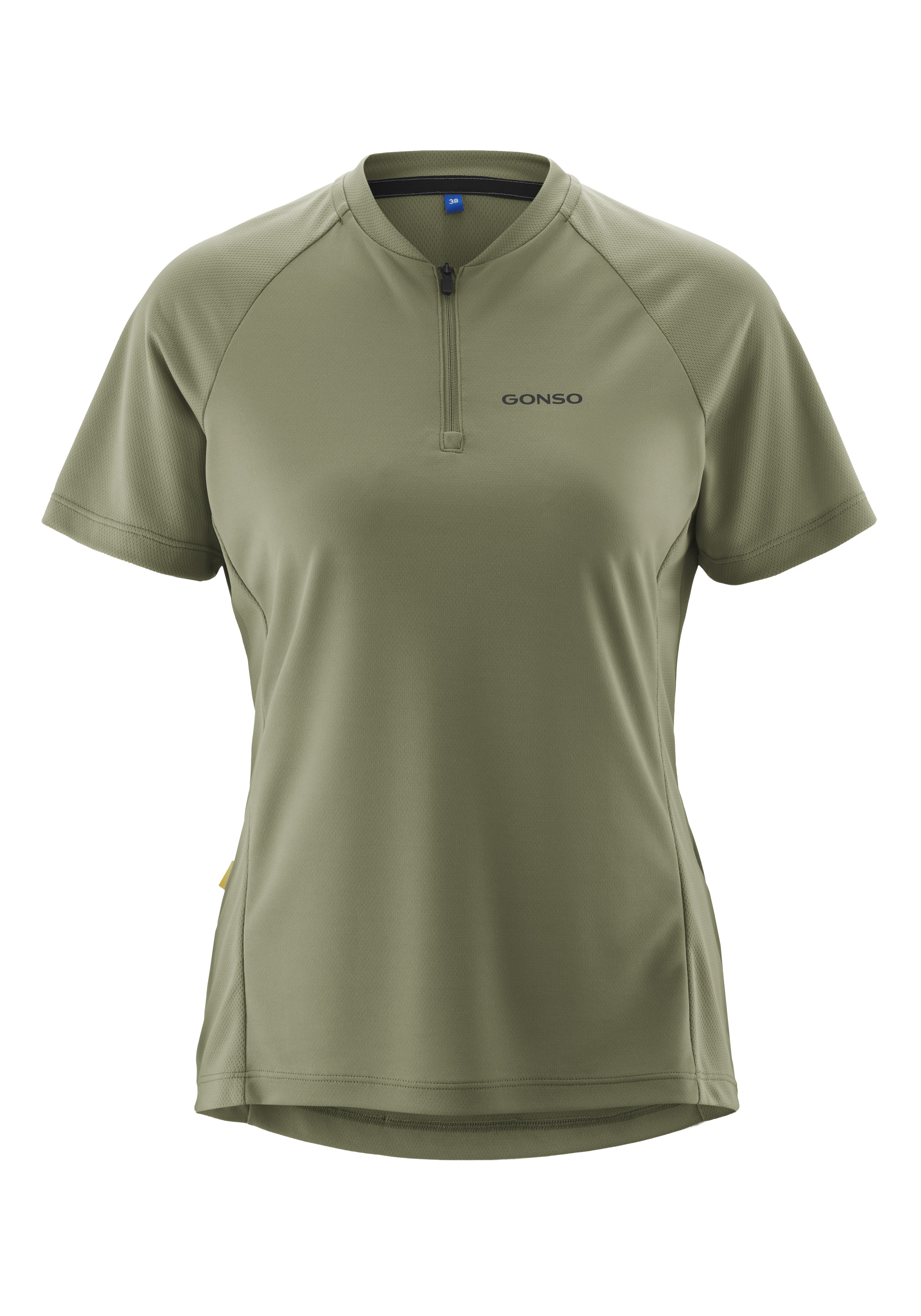 t-shirt, Poloshirt, Halb-Reißverschluss, Militärgrün, Sportmaterial