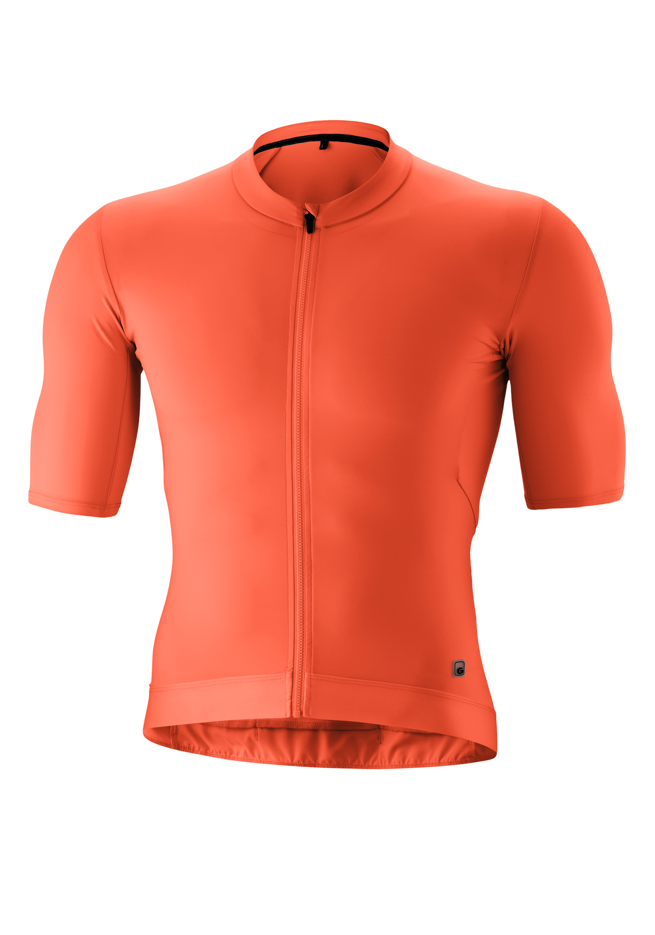 Kurzarm-Jacke, Reißverschluss, Sportjacke, Neonorange, Stretchmaterial