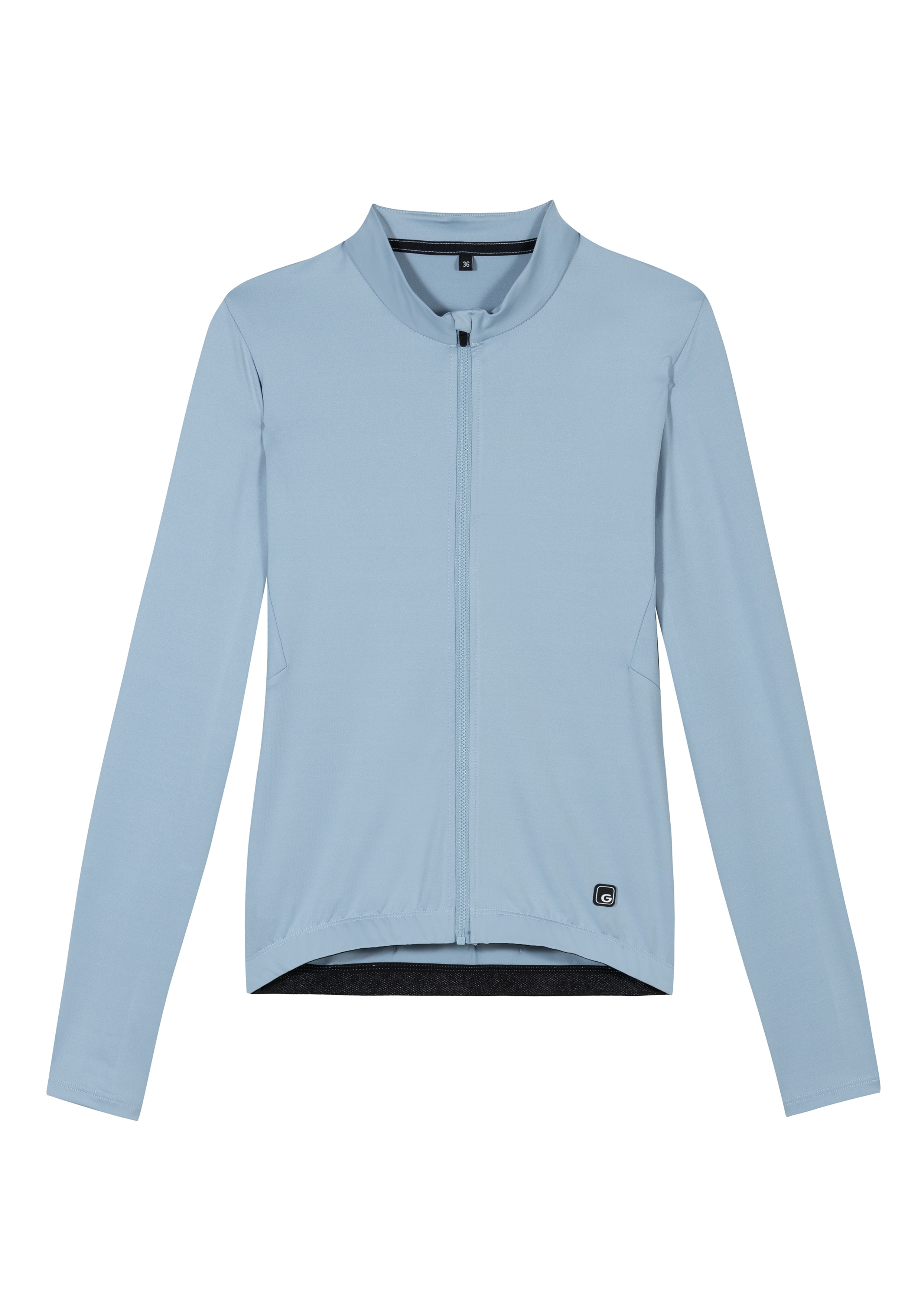 Hemdjacke, Zweiteiliger Reißverschluss, Lange Ärmel, Blau, Kühlendes Material