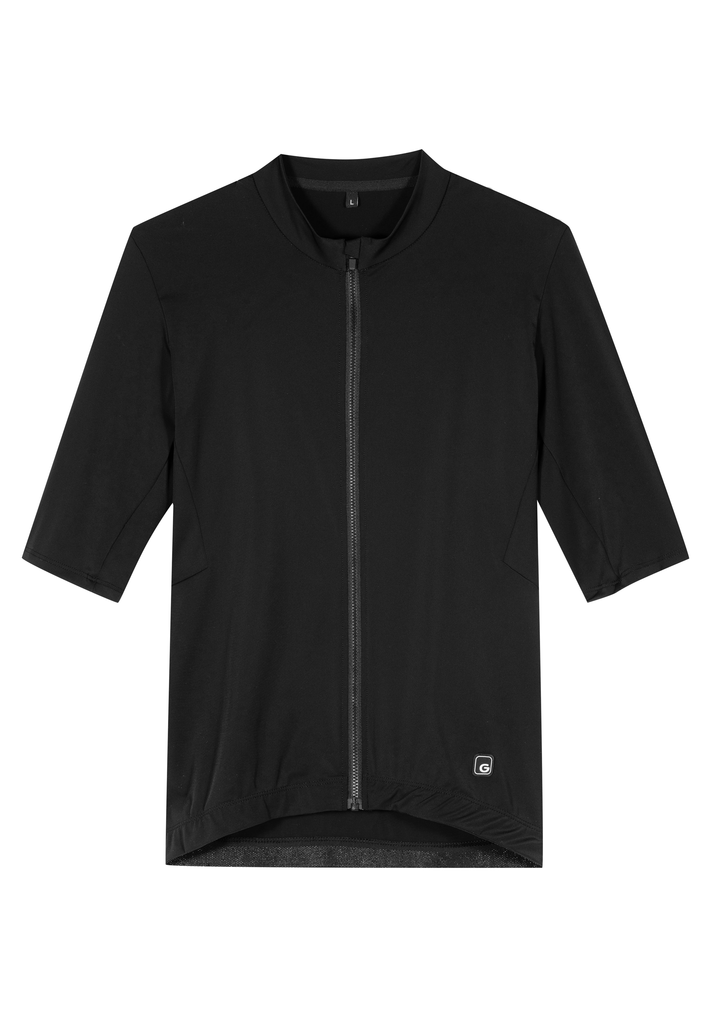 Road Jersey M Black Edition jacke, reißverschluss, kurzarm, schwarz, athleisure, Schwarz, Laufjacke, Reißverschluss, kurzarm, Schnittlücke