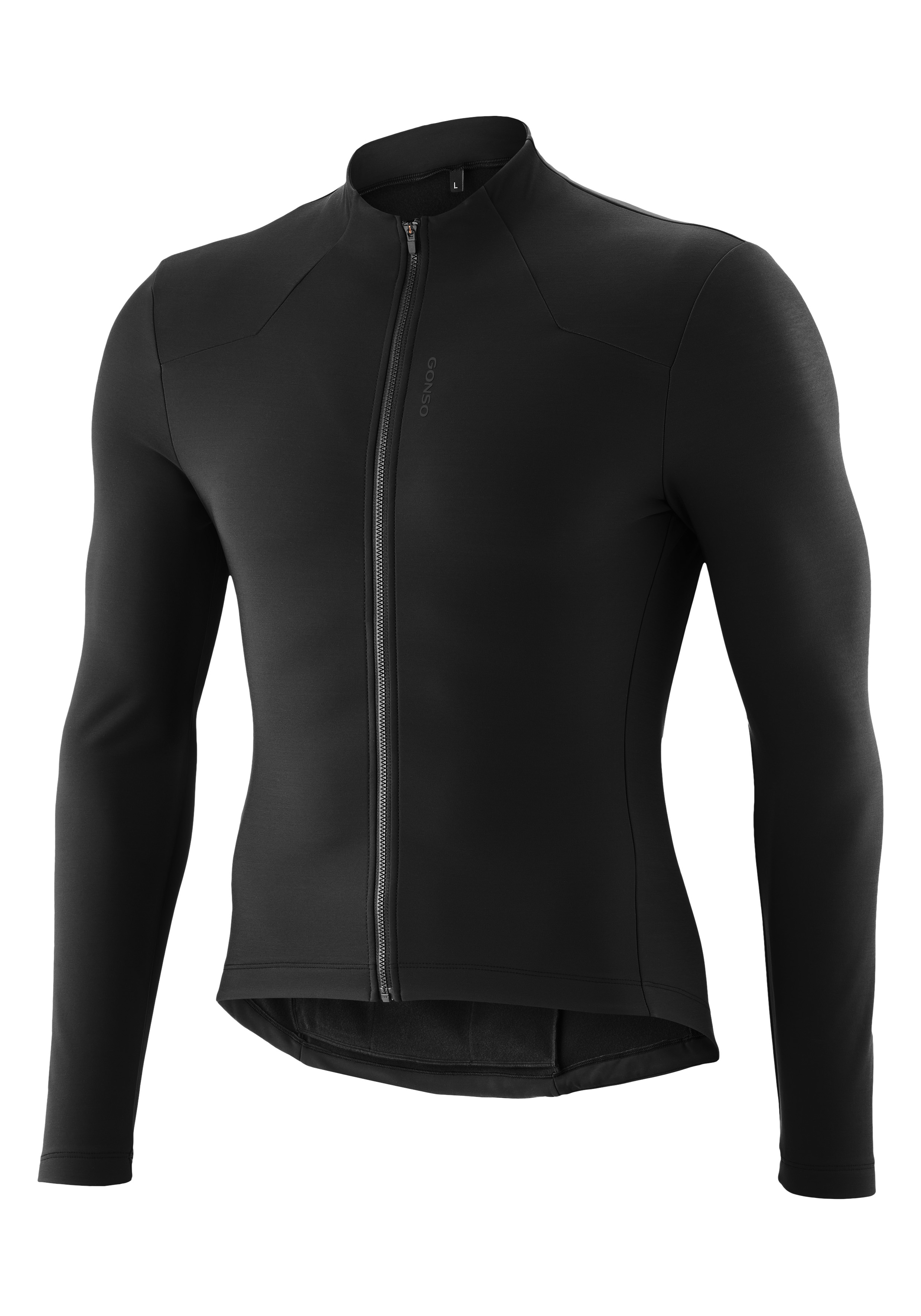 Radsportjacke, Fahrradjacke, Schwarz, Frontreißverschluss, Slim Fit