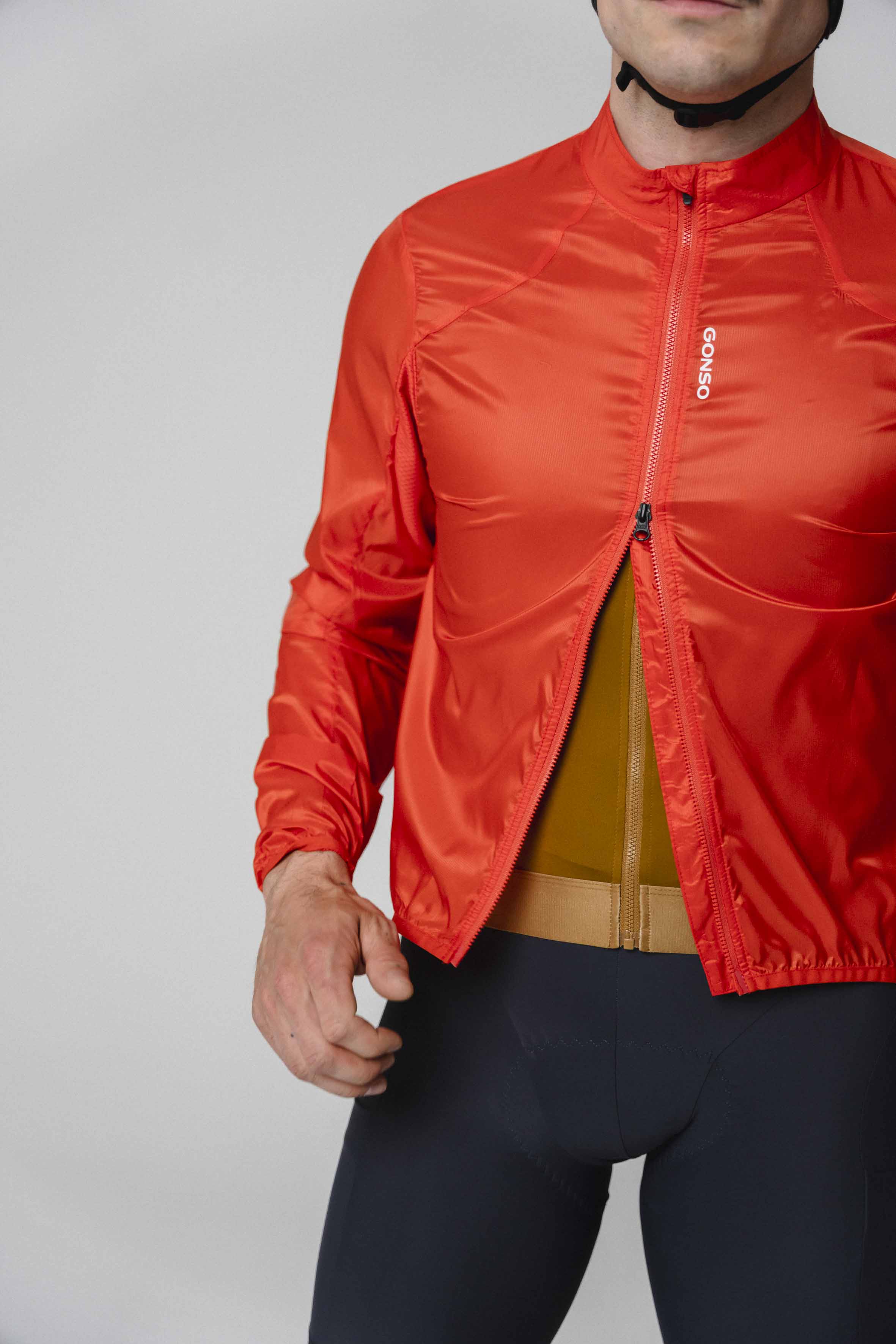 Windbreaker, rote Jacke, Reißverschlussjacke, gepaddete Jacke, Radjacke, Regenjacke, Windjacke, Reißverschluss, rot, leicht