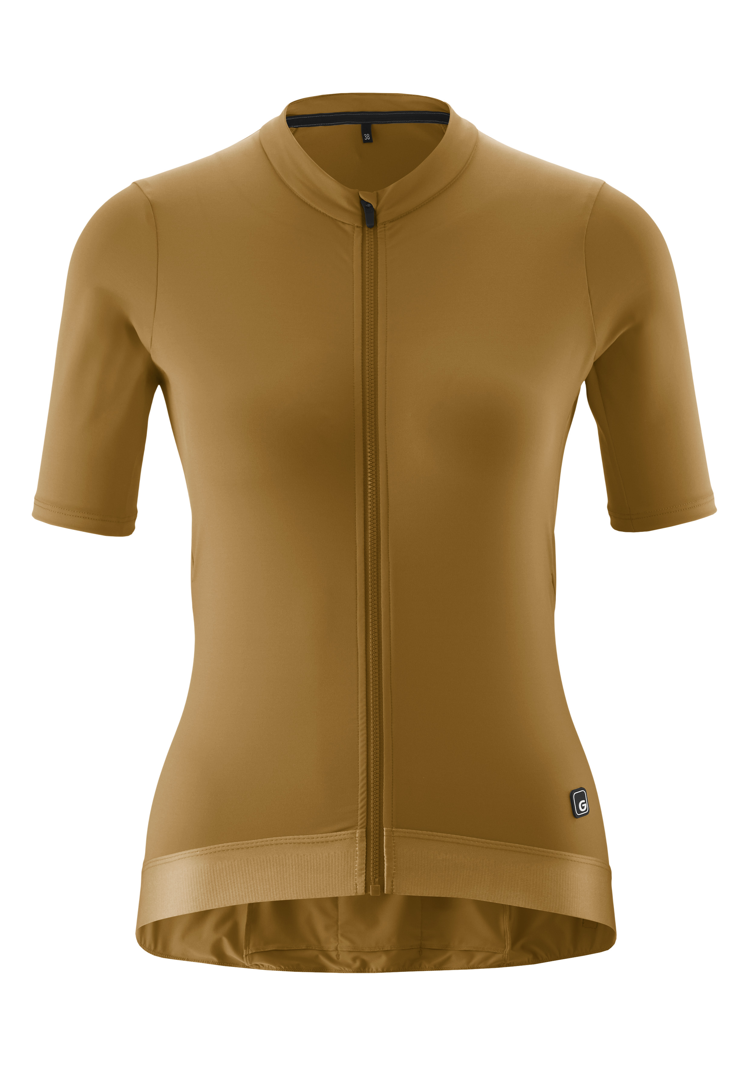 Cycling jersey, Short sleeves, Full zipper, Beige, Slim fit