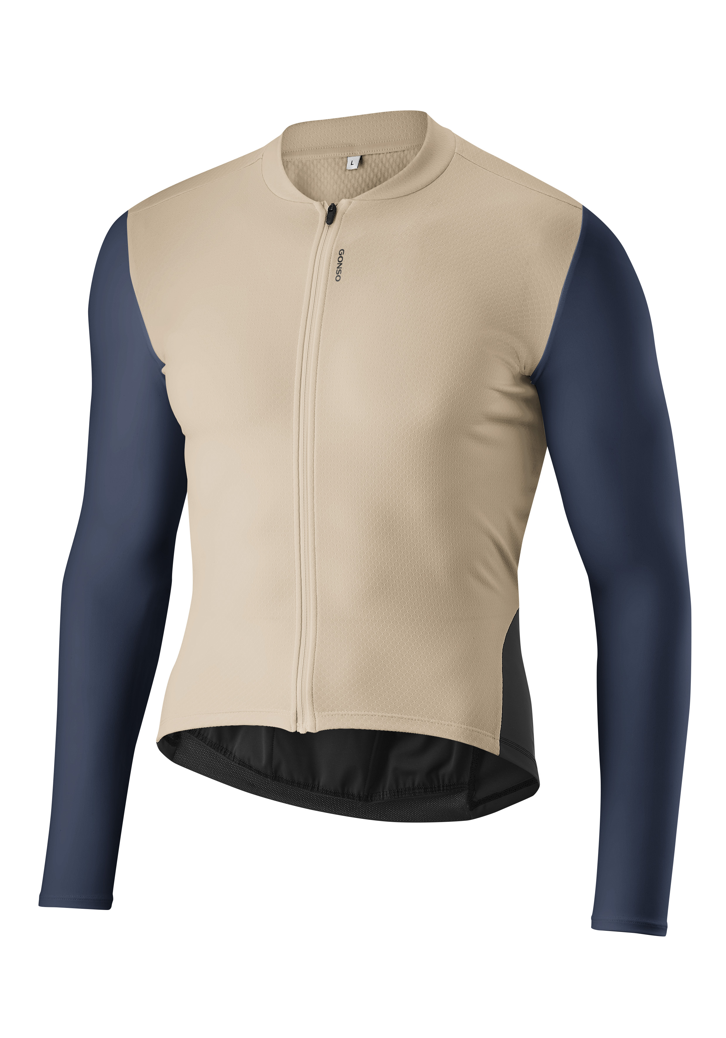 Zweckjacke, Radsport, Trikot, Beige Oberteil, Reißverschluss