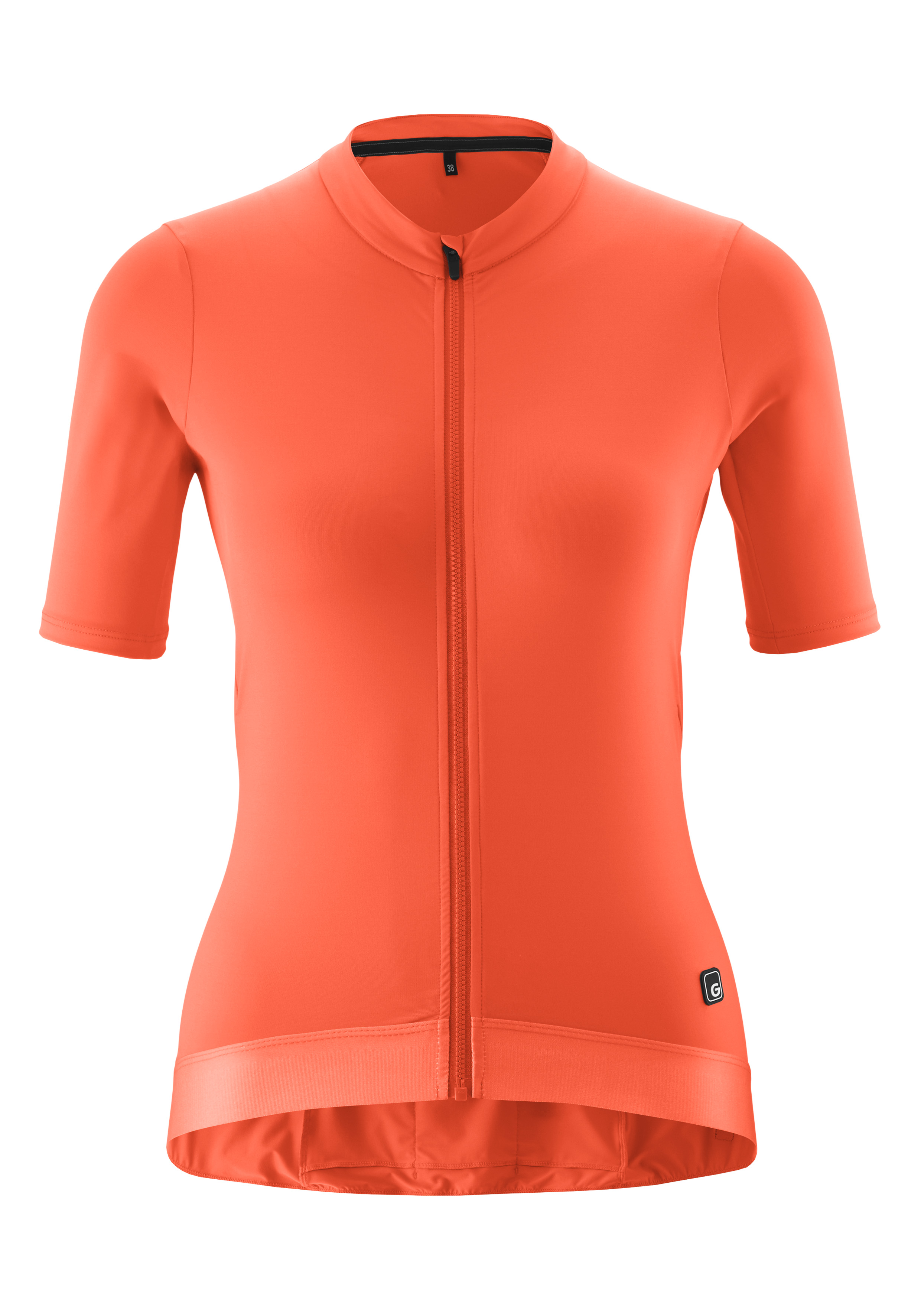 Radsportjacke, Fahrradjacke, Zipperjacke, Kurzarm, Neonorange