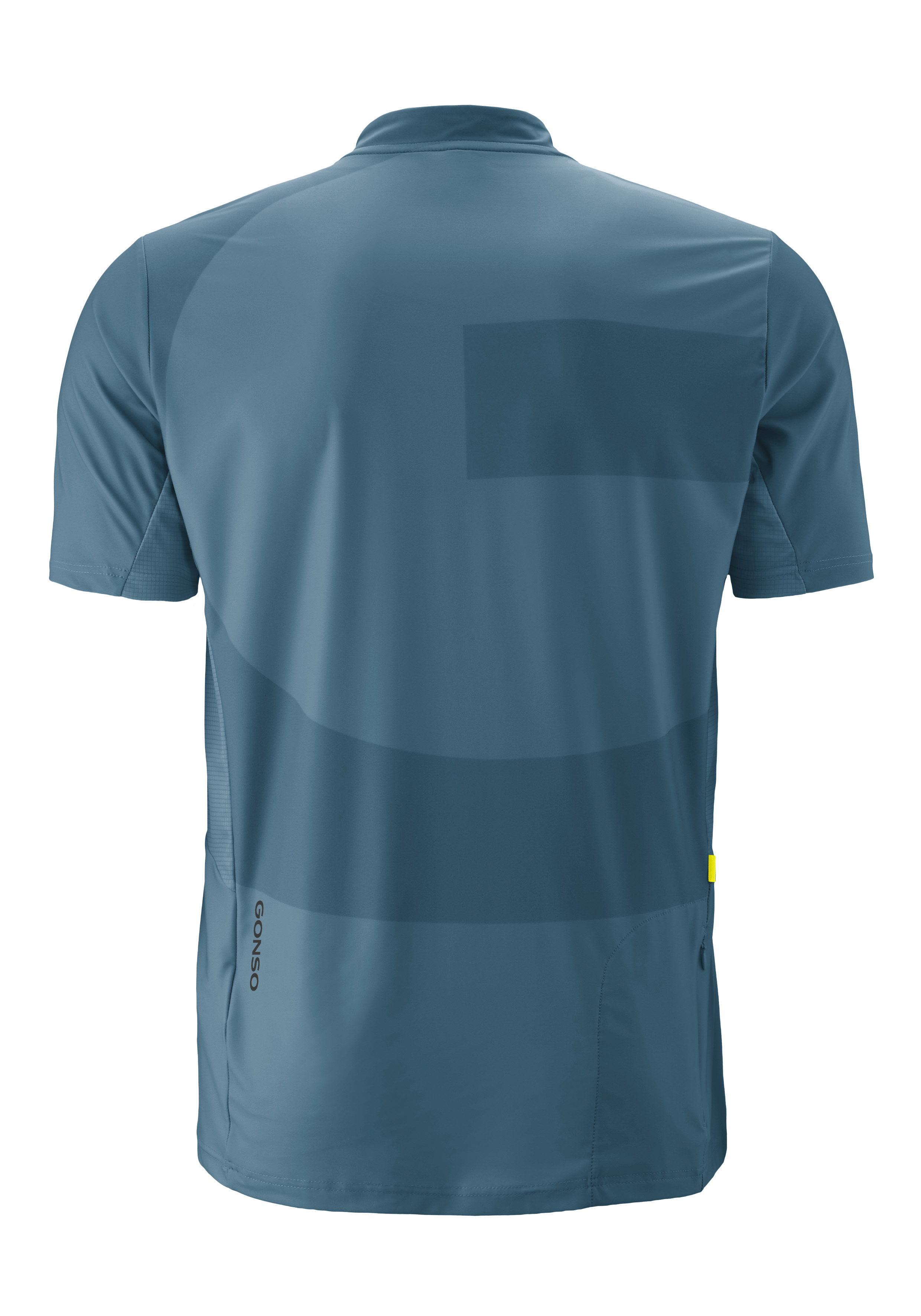 Kurzarmshirt, Sportshirt, Rückseite, Rundhalsausschnitt, leichtes blau