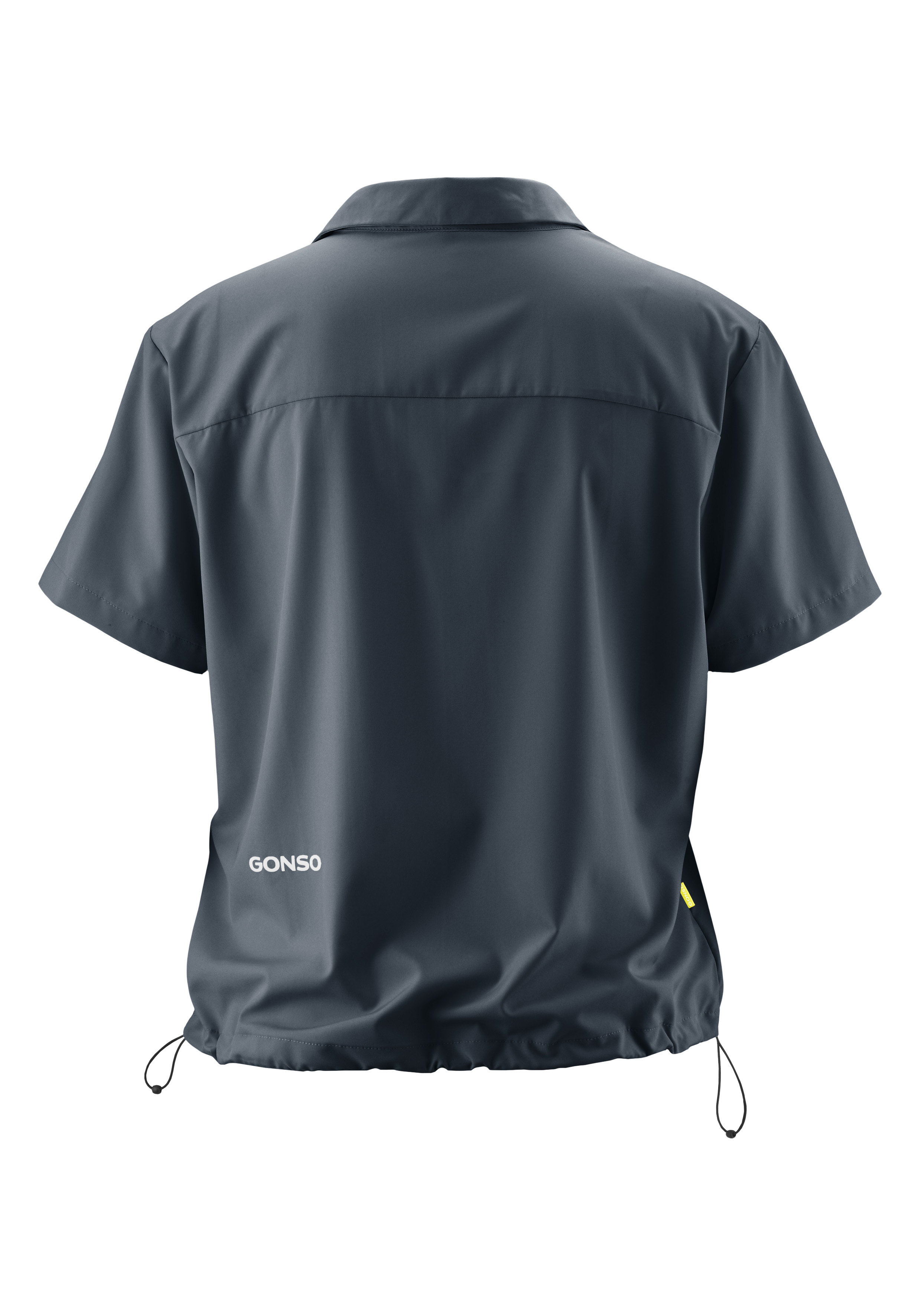 Kurzarm-Shirt, Windjacke, Navy, Reißverschluss-Details, Gonso-Brand-Logo