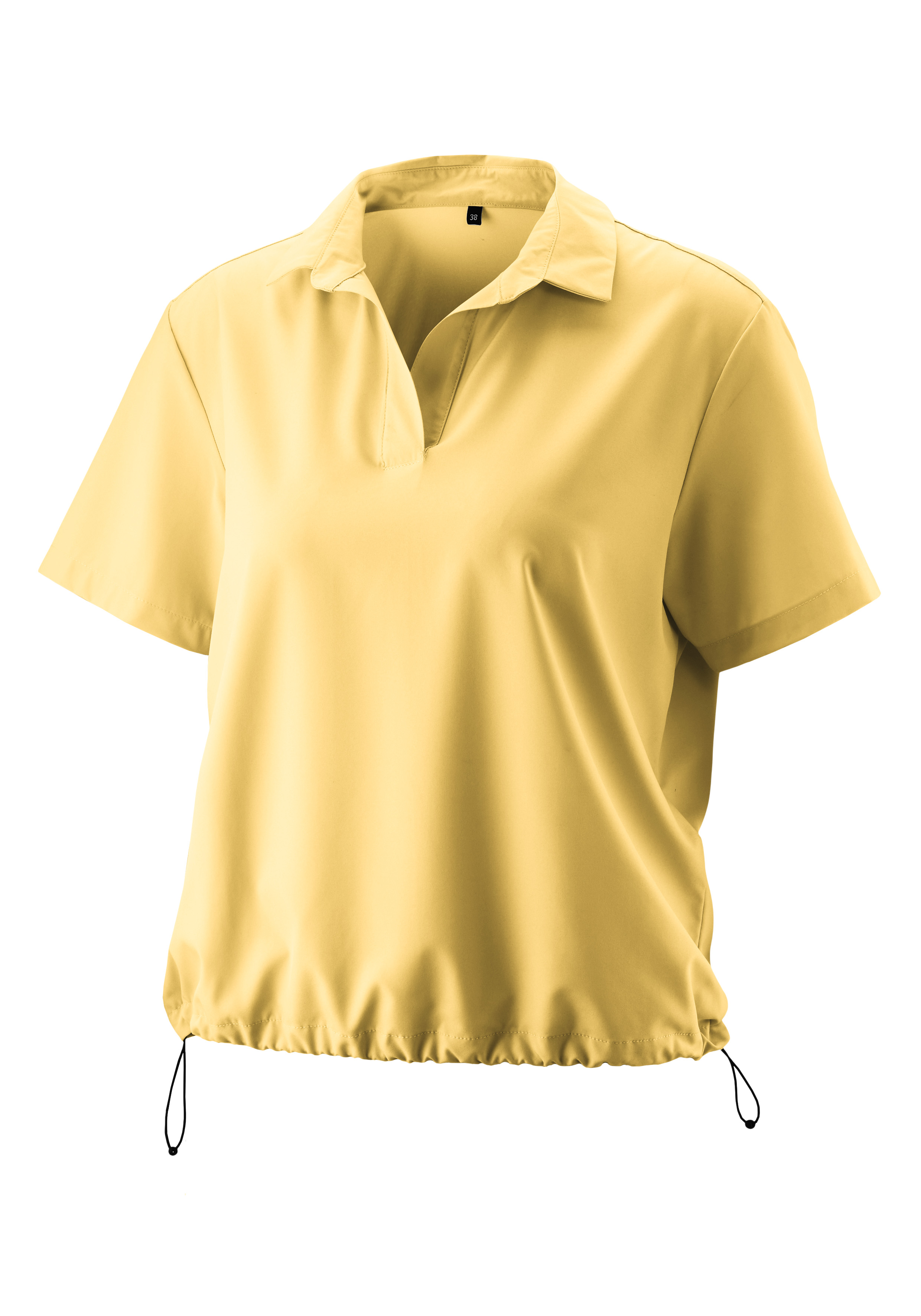 Kurzarm, Polo-Hemd, Polo-Shirt, Kragen, Verstellbar Taille