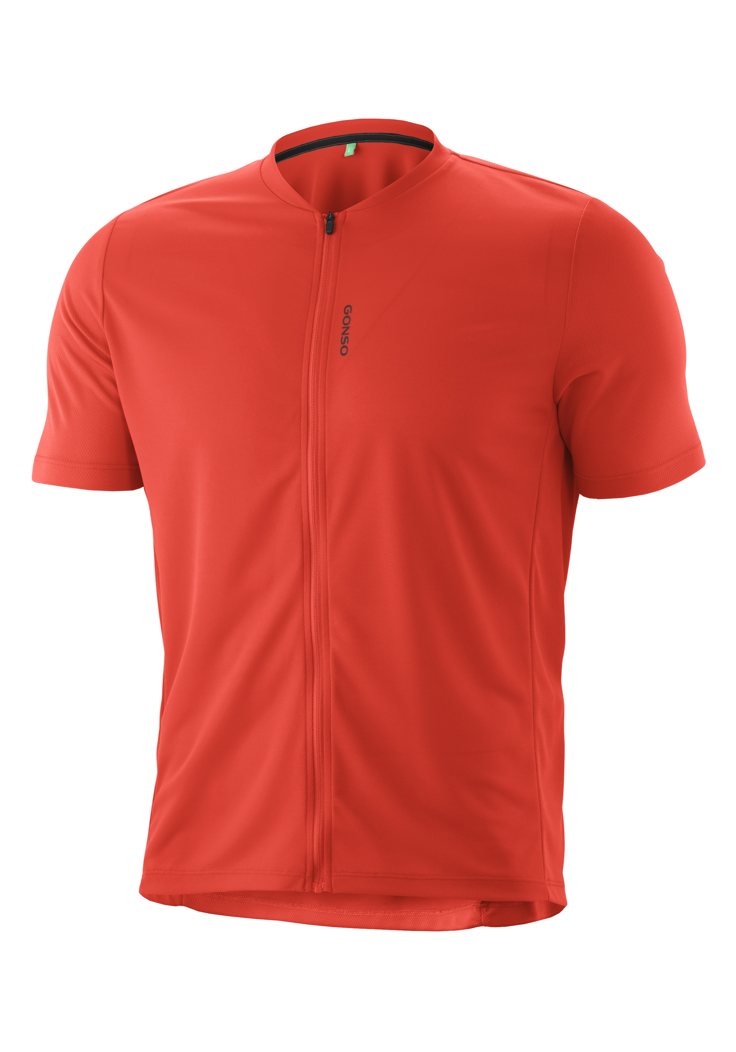 Kurzarm, Reißverschluss, Sportshirt, Rot, Mesh/Atmungsaktiv