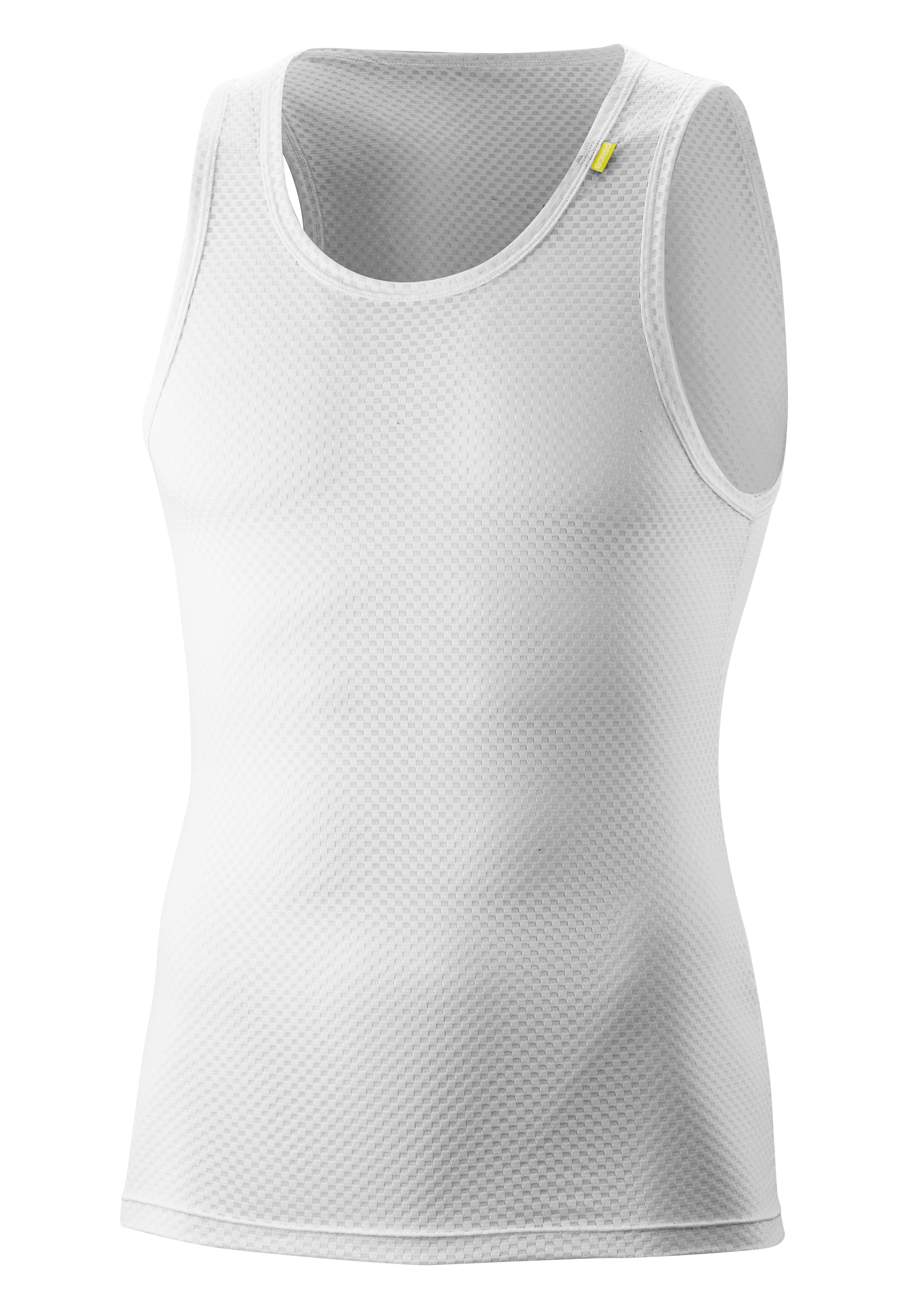 Tanktop, Weiß, Mesh, Ärmellos, U-Boot-Ausschnitt